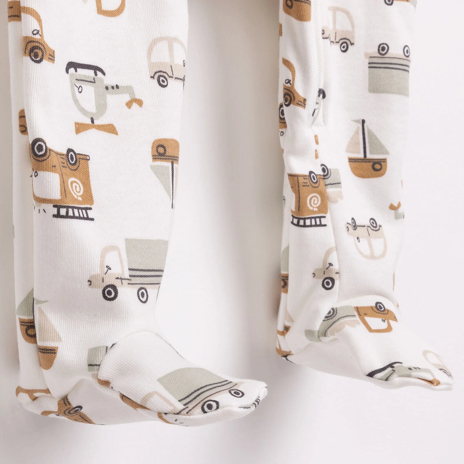 HelloBaby Newborn Boy Organic Footed Jumpsuit - Ecru - ebebek - Black Friday