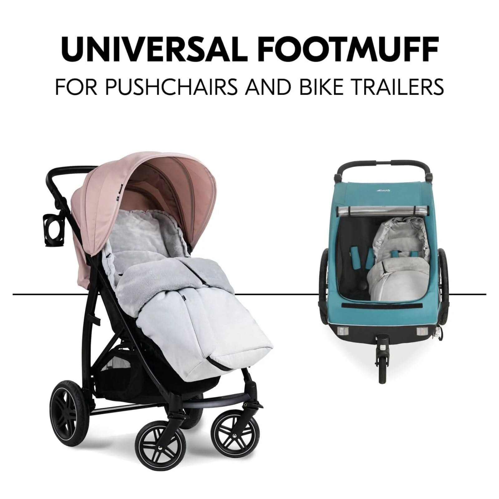 Hauck Pushchair Footmuff - Winter Grey - ebebek - Black Friday