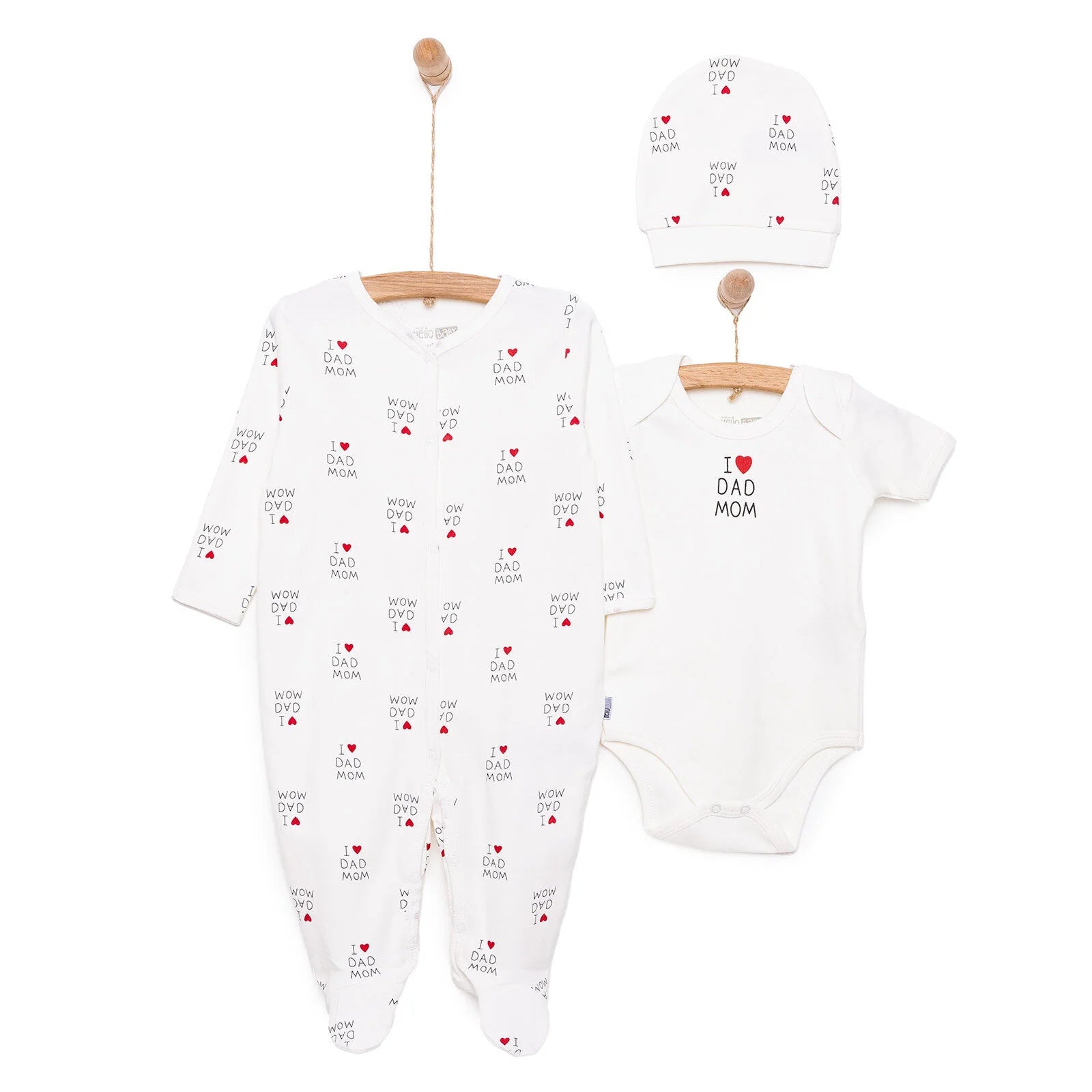 HelloBaby Newborn Baby Mom&Dad Jumpsuit - Ecru - ebebek - Black Friday