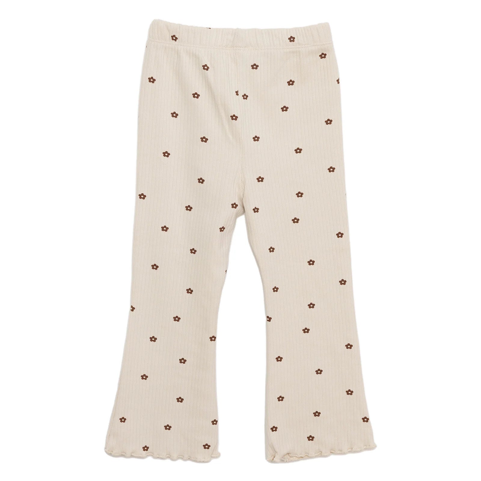 HelloBaby Basic Girl Daisy Patterned Leggings - Beige - ebebek - Black Friday