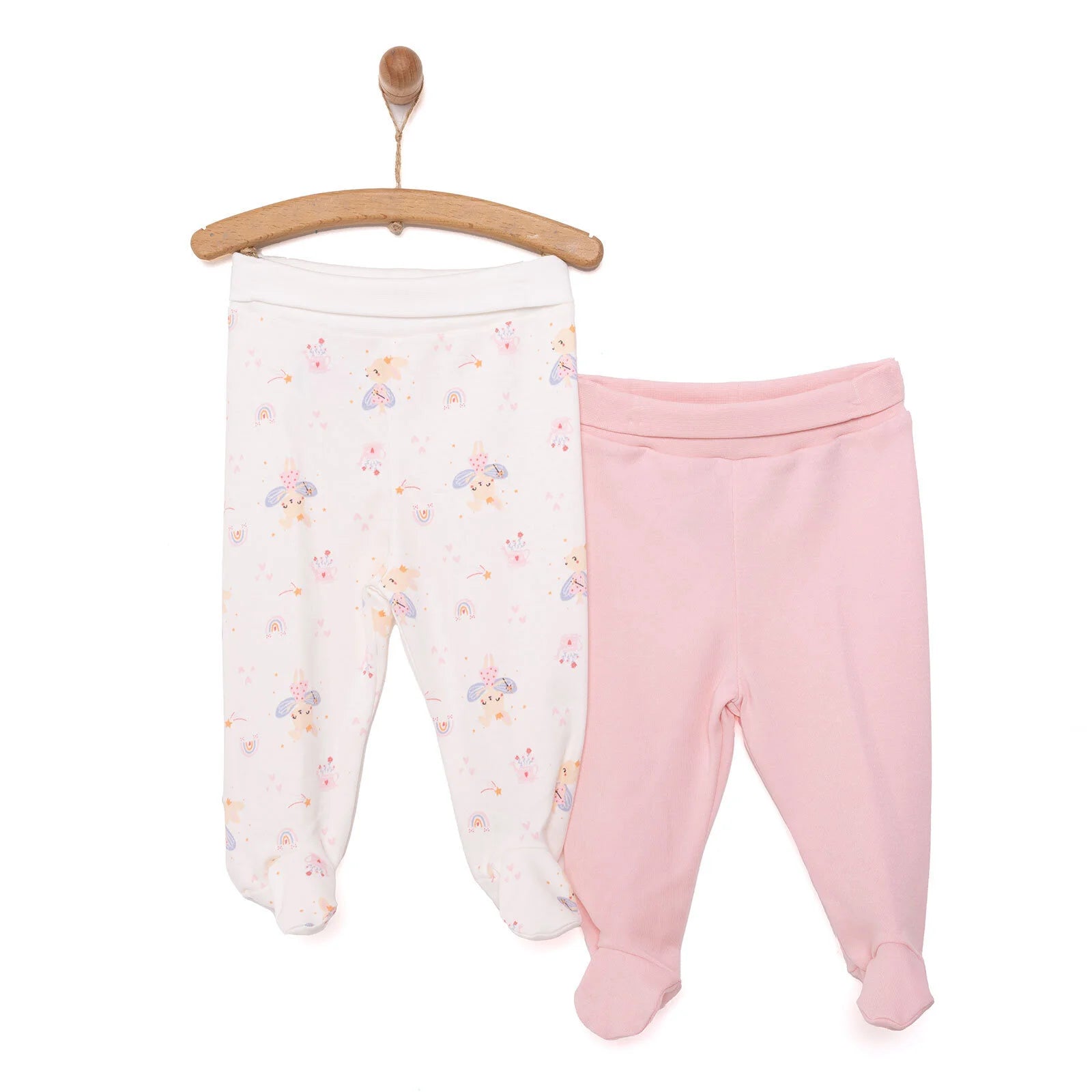 HelloBaby Newborn 2 Pcs Footed Legging - Pink - ebebek - Black Friday