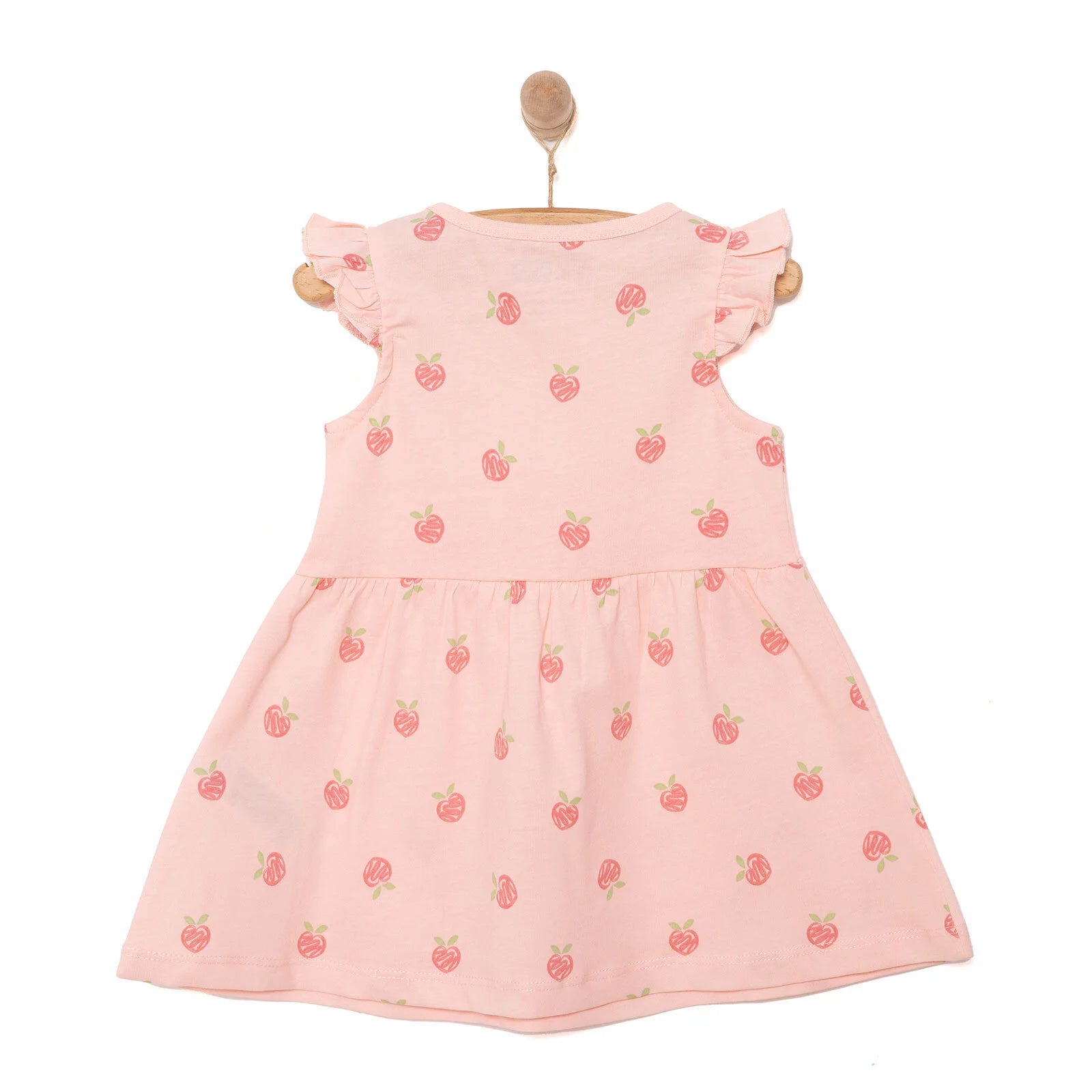 HelloBaby Basic Girl Peach Patterbed PriNnted Dress - Light Pink - ebebek - Black Friday