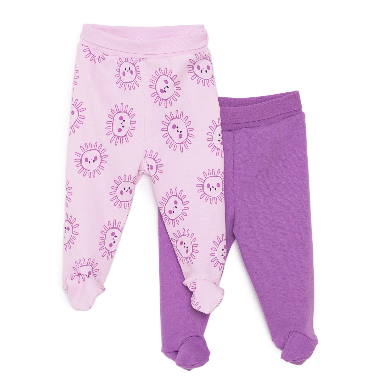 HelloBaby Newborn Baby Girl 2 Pcs Leggings - Purple - ebebek - Black Friday