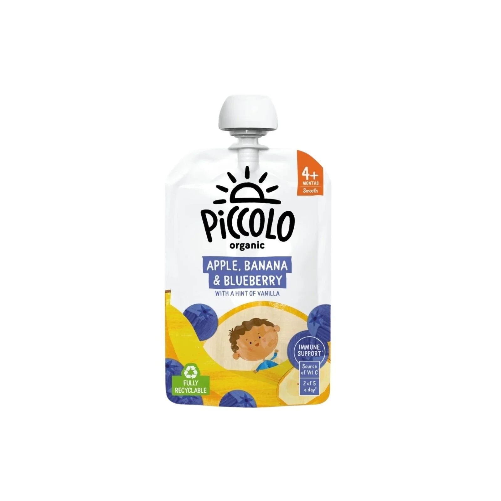 Piccolo Organic Apple Banana & Blueberry 4+ months 100g - ebebek - Black Friday