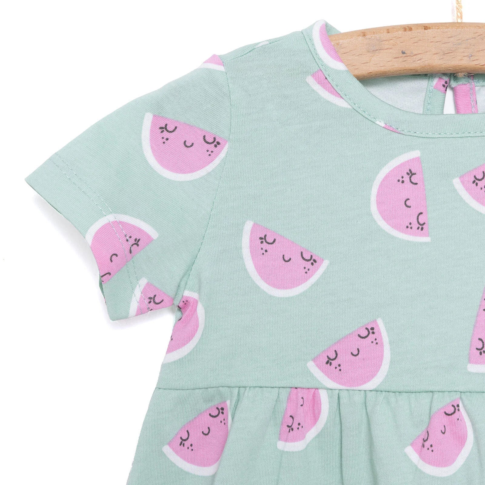 HelloBaby Basic Girl Watermelon Printed Dress - Dark Mint - ebebek - Black Friday