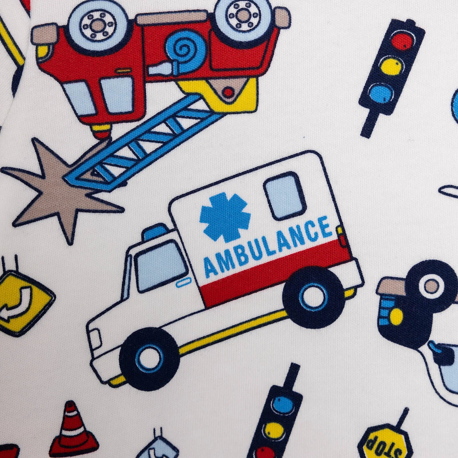 HelloBaby Baby Boy Cars Printed Pyjamas Set - Ecru - ebebek - Black Friday