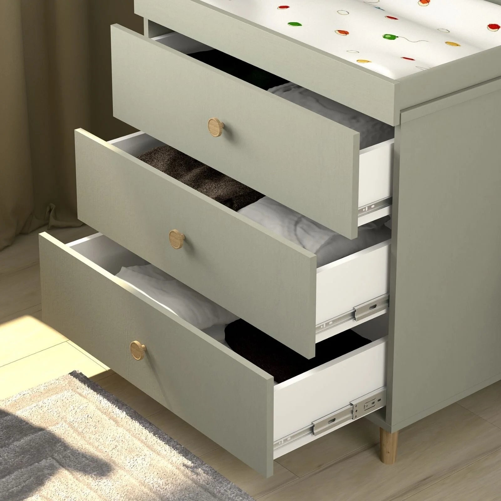 Shefa Kids 890 Changing Dresser - Grey - ebebek - Black Friday