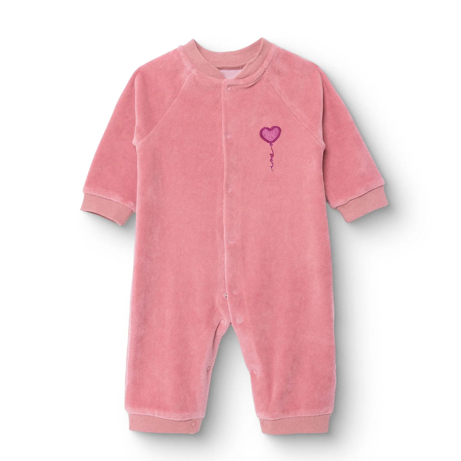 HelloBaby Newborn Velvet Footlesss Jumpsuit - Dark Pink - ebebek - Black Friday
