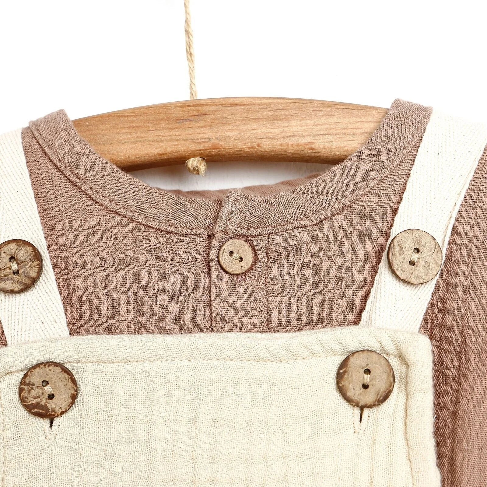 HelloBaby Newborn Muslin Overalls - Sweatshirt - Beige - ebebek - Black Friday