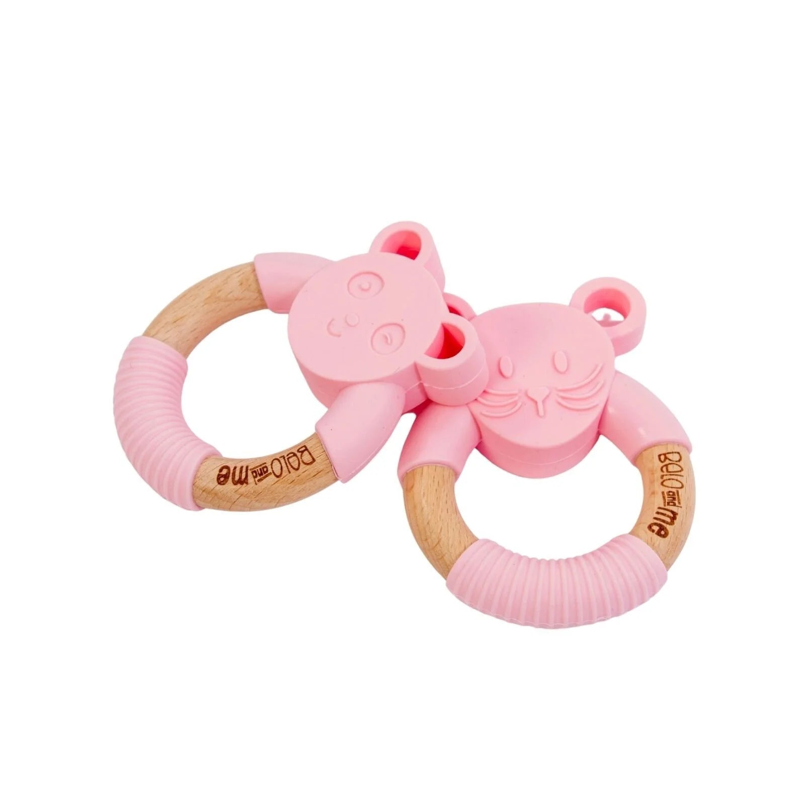 Belo&Me Penny Panda Animal Wood Teether 3+ months - Pink - ebebek - Black Friday