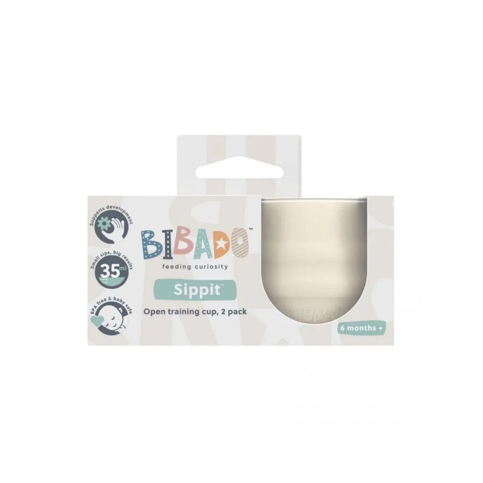 Bibado Sippit Silicone Open Training Cup 6+ months Pack of 2 - Fawn - ebebek - Black Friday