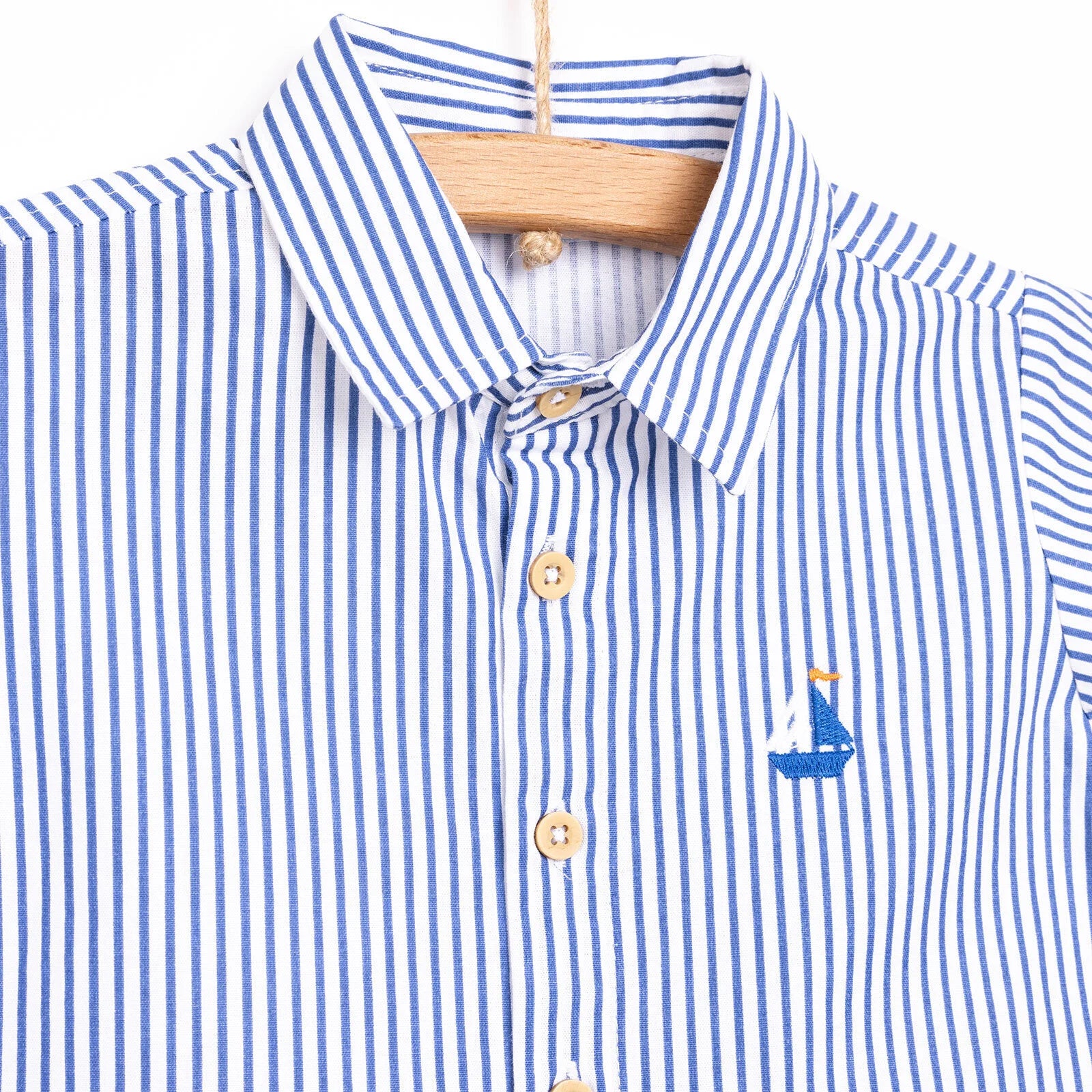 HelloBaby Little Sailor Boy Shirt - Shorts - Blue - ebebek - Black Friday