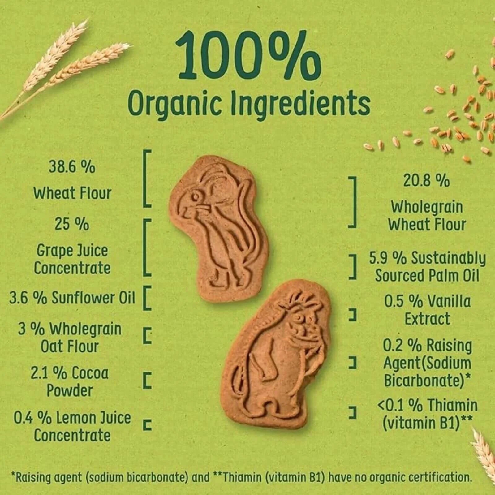 Organix Gruffalo Cocoa & Vanilla Biscuit 12+ months 100g (5x20g) - ebebek - Black Friday