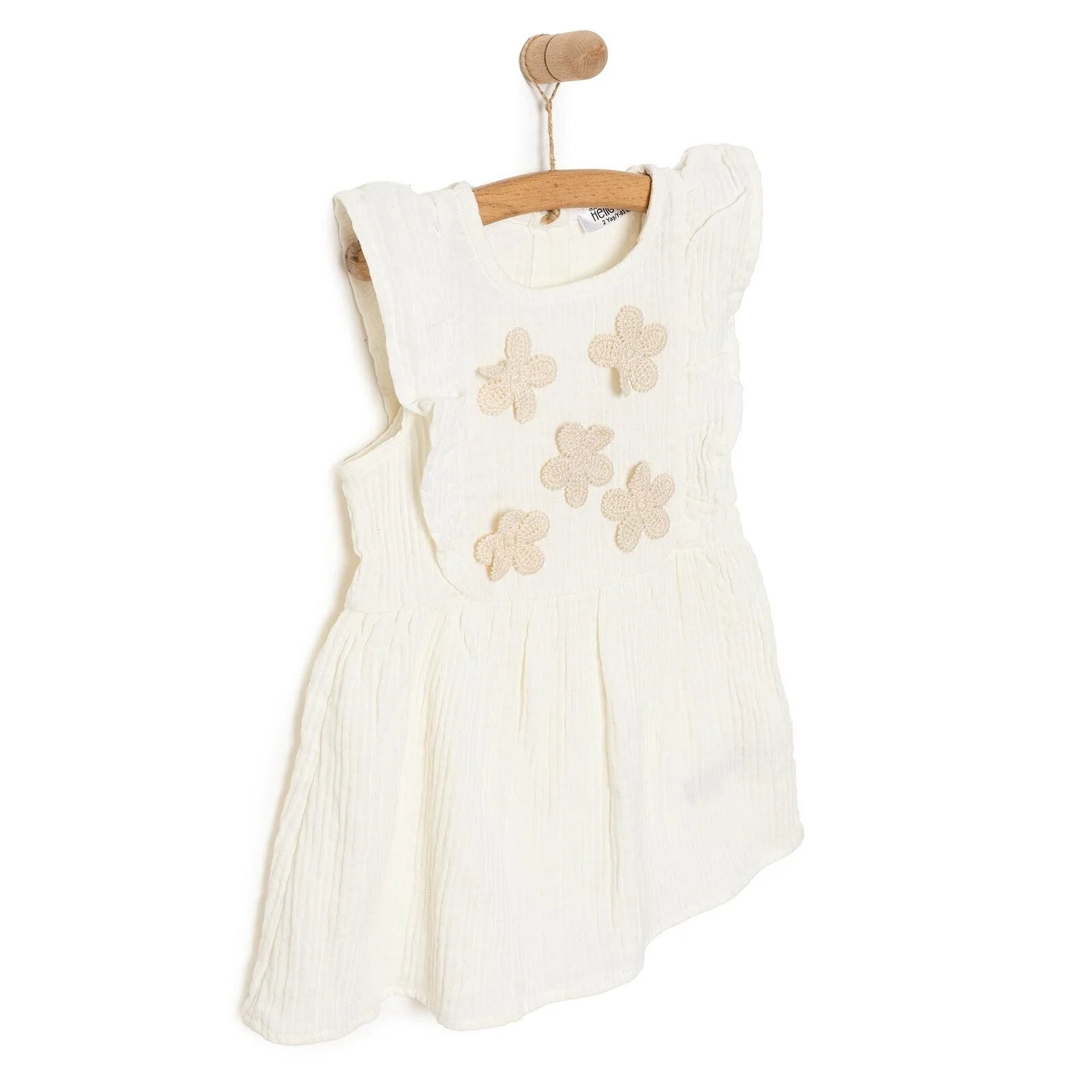 HelloBaby Rustik Girl Dress - Ecru - ebebek - Black Friday