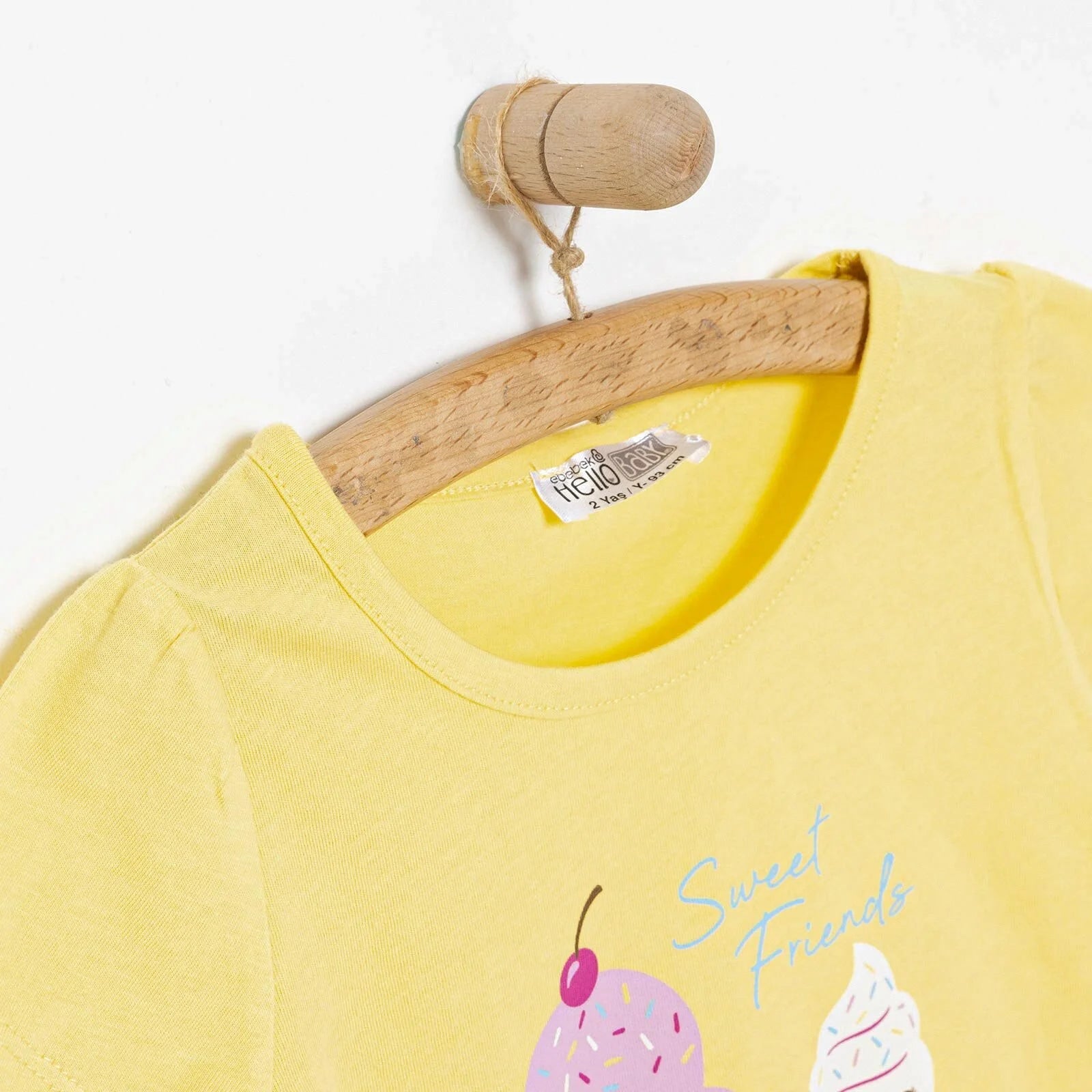 HelloBaby Basic Ice Cream Printed Tshirt - Yellow - ebebek - Black Friday
