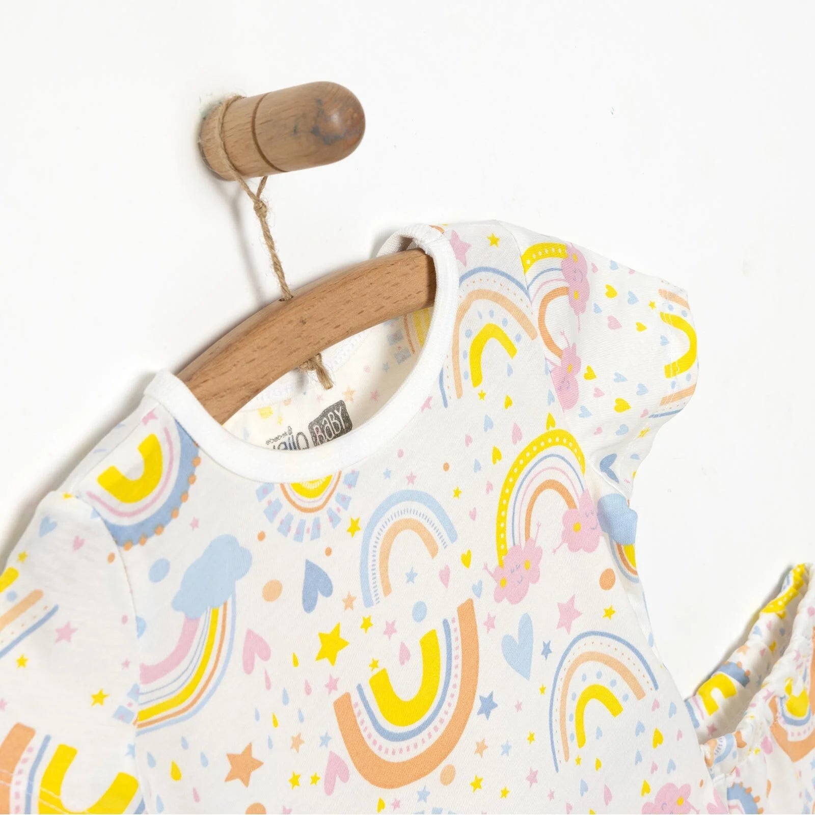 HelloBaby Baby Girl Short Sleeve Pyjamas Set - White - ebebek - Black Friday