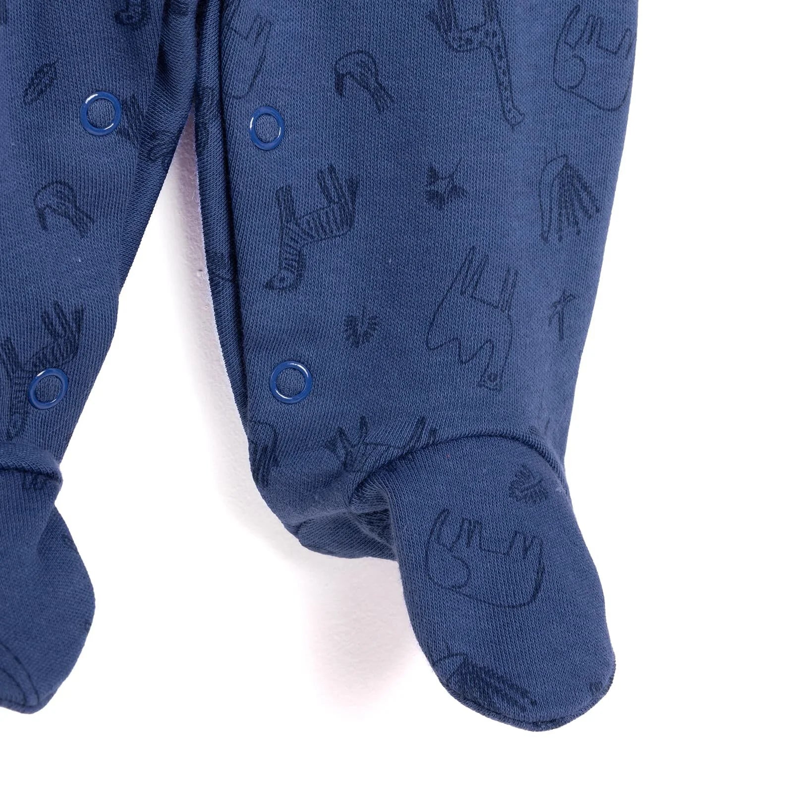 Bebetto Newborn Unisex Footed Jumpsuit - Indigo - ebebek - Black Friday