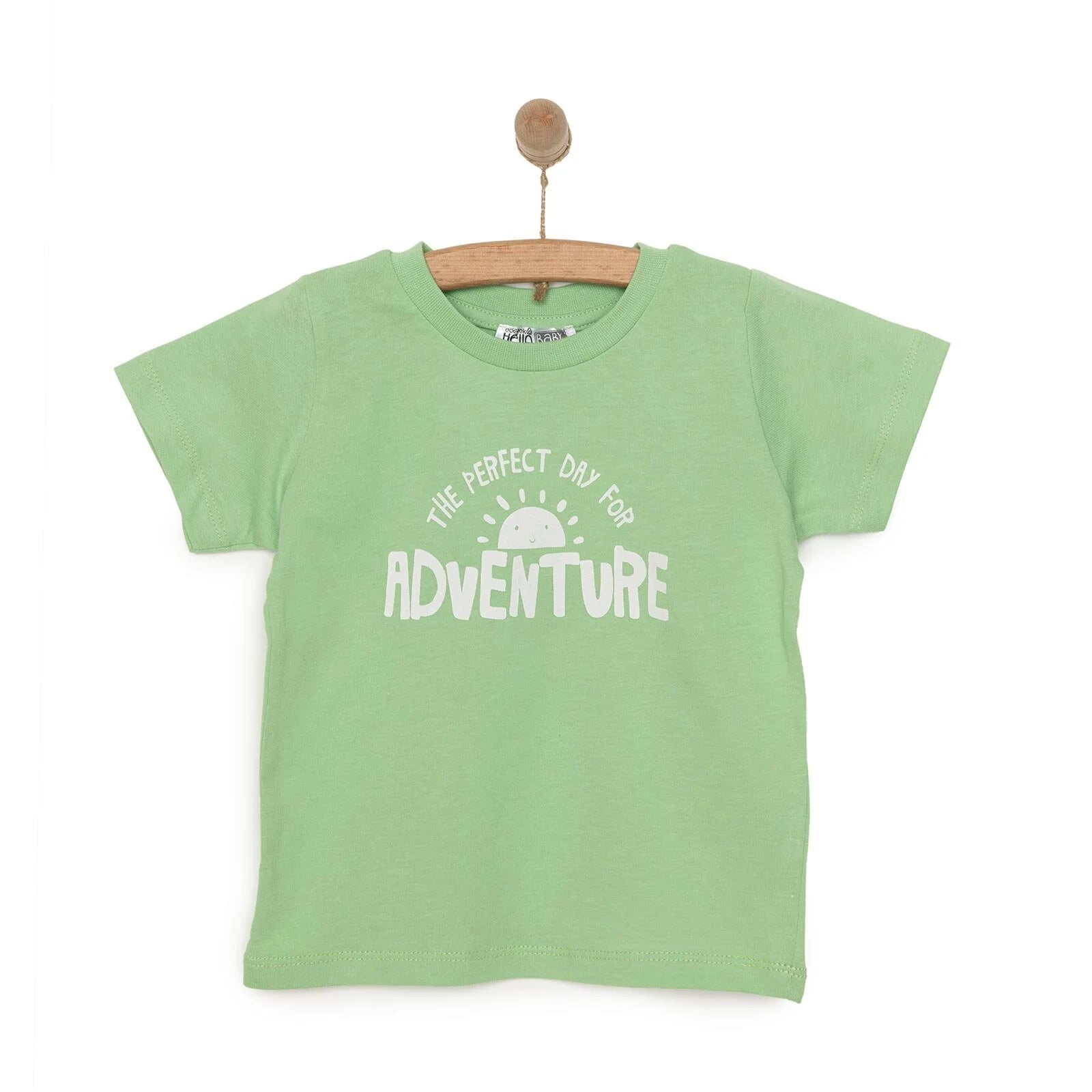 HelloBaby Basic Text Printed Tshirt - Green - ebebek - Black Friday