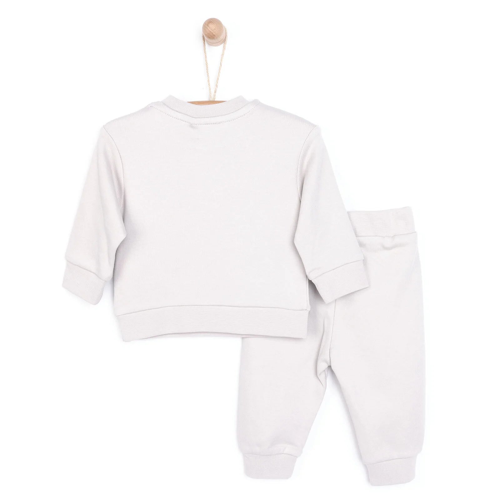 HelloBaby Basic Girl Leaf Printed Jogging Set - Beige - ebebek - Black Friday