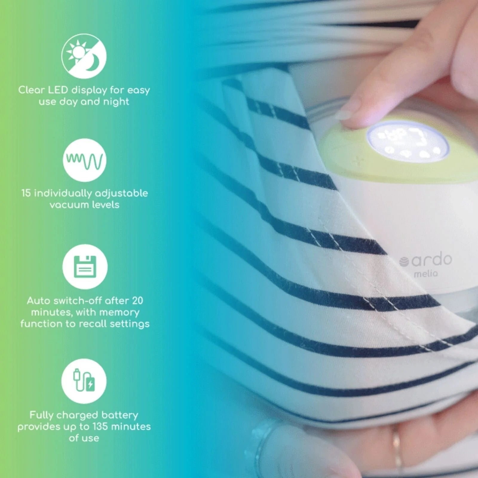 Ardo Melia Wearable Double Electric Breast Pump - ebebek - Black Friday