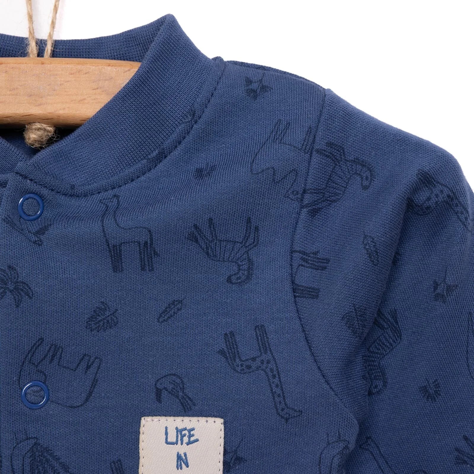 Bebetto Newborn Unisex Footed Jumpsuit - Indigo - ebebek - Black Friday