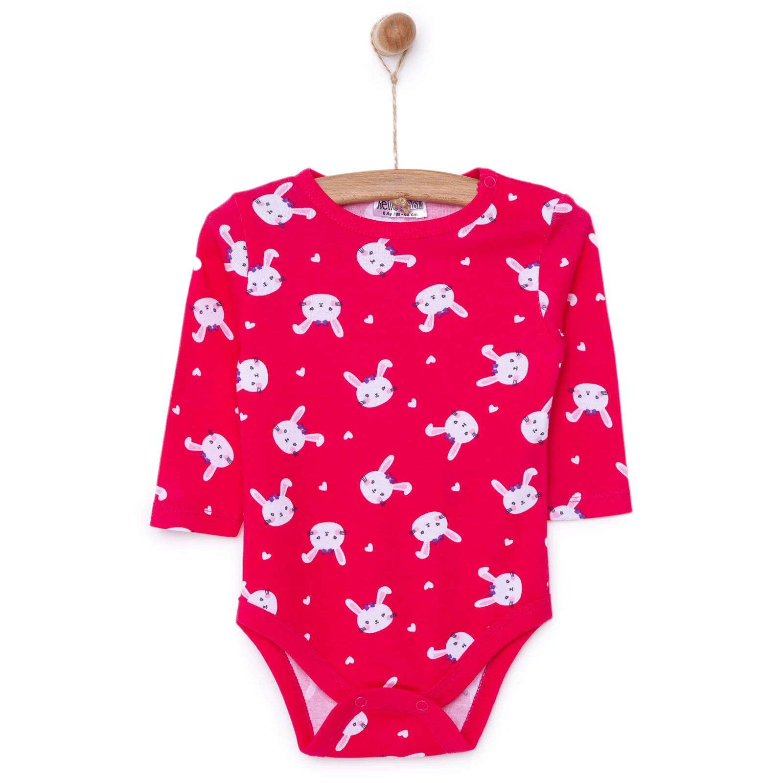 HelloBaby Baby Girl Long Sleeve Bodysuit - Fuchsia - ebebek - Black Friday