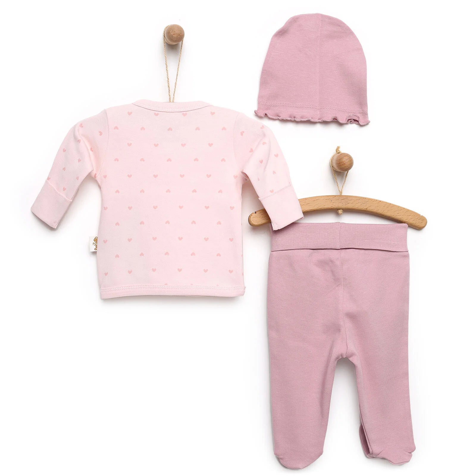 Bebetto Newborn Organic Little Friends Sweatshirt - Rose - ebebek - Black Friday