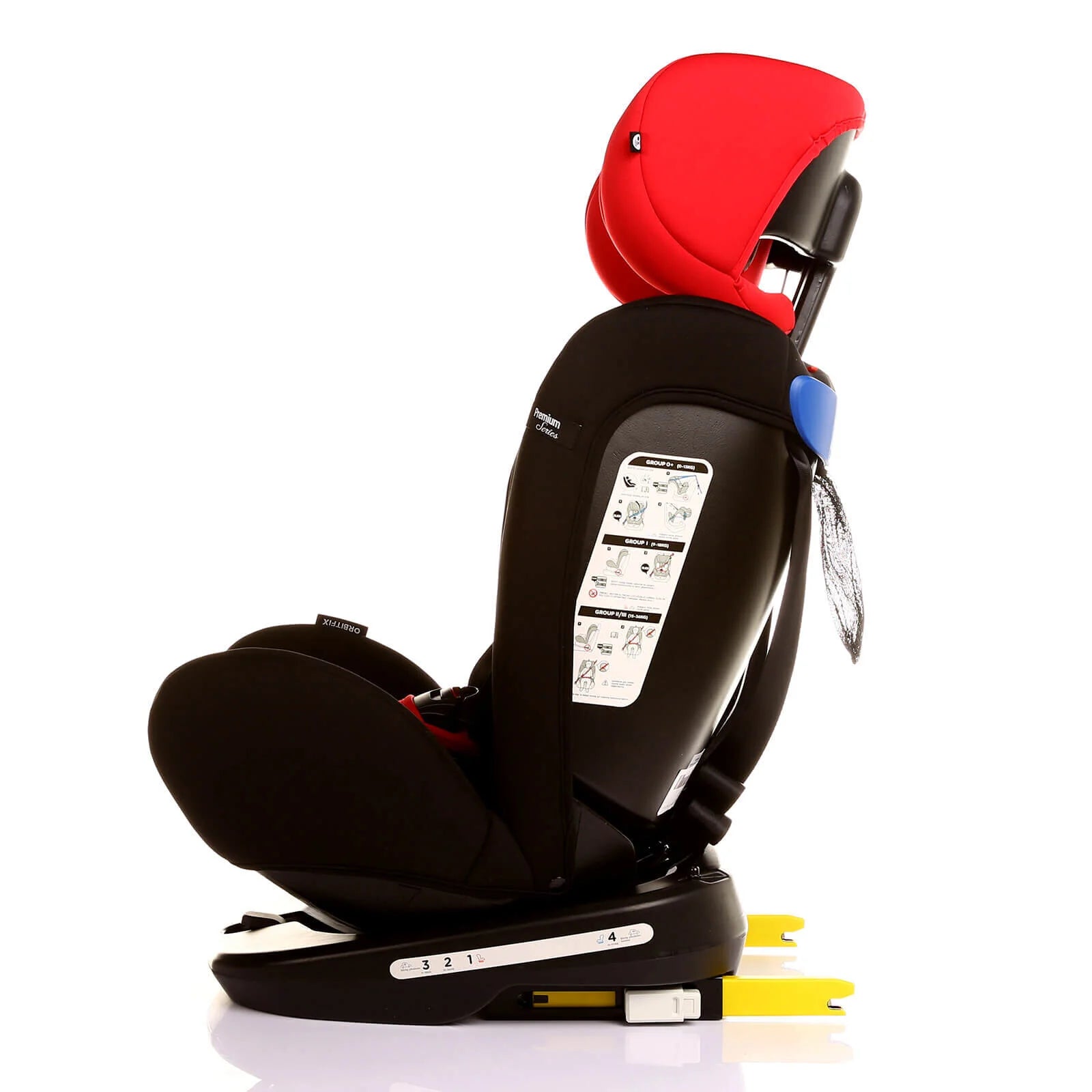 baby plus Orbitfix Group 0/1 Baby Car Seat - Black Red - baby plus - ebebek