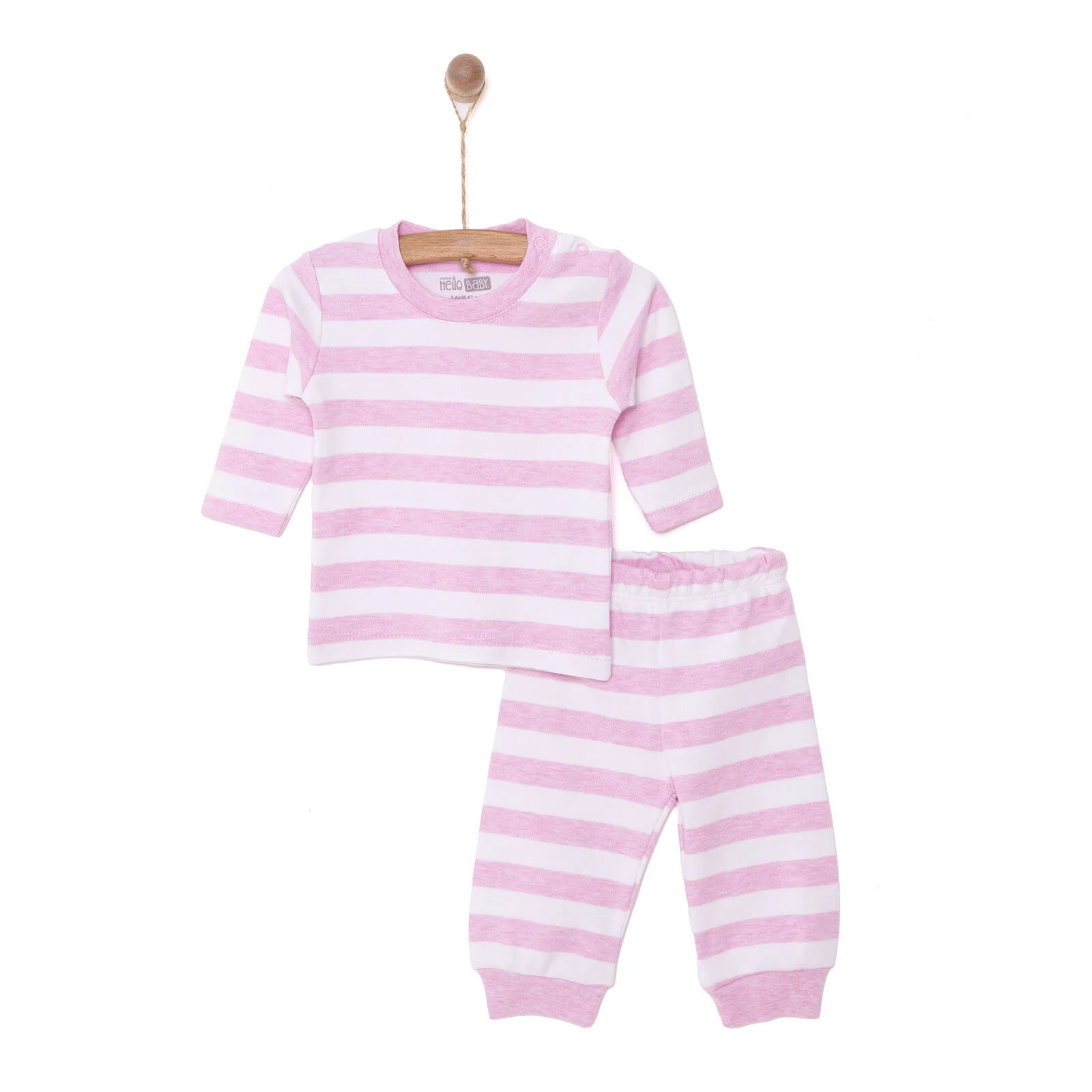 HelloBaby Unisex Sweatshirt - Footless Bottom - Light Pink - ebebek - Black Friday