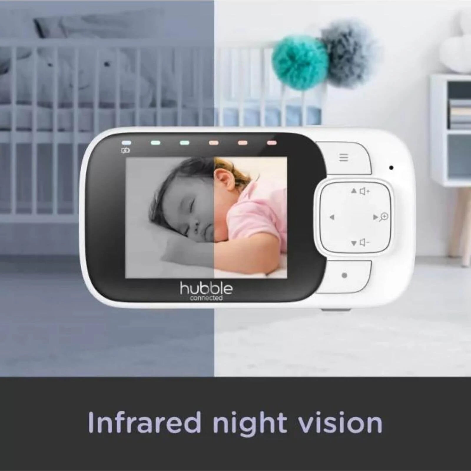 Hubble Nursery Pal Essentials 2.8" Video Baby Monitor White - ebebek - Black Friday