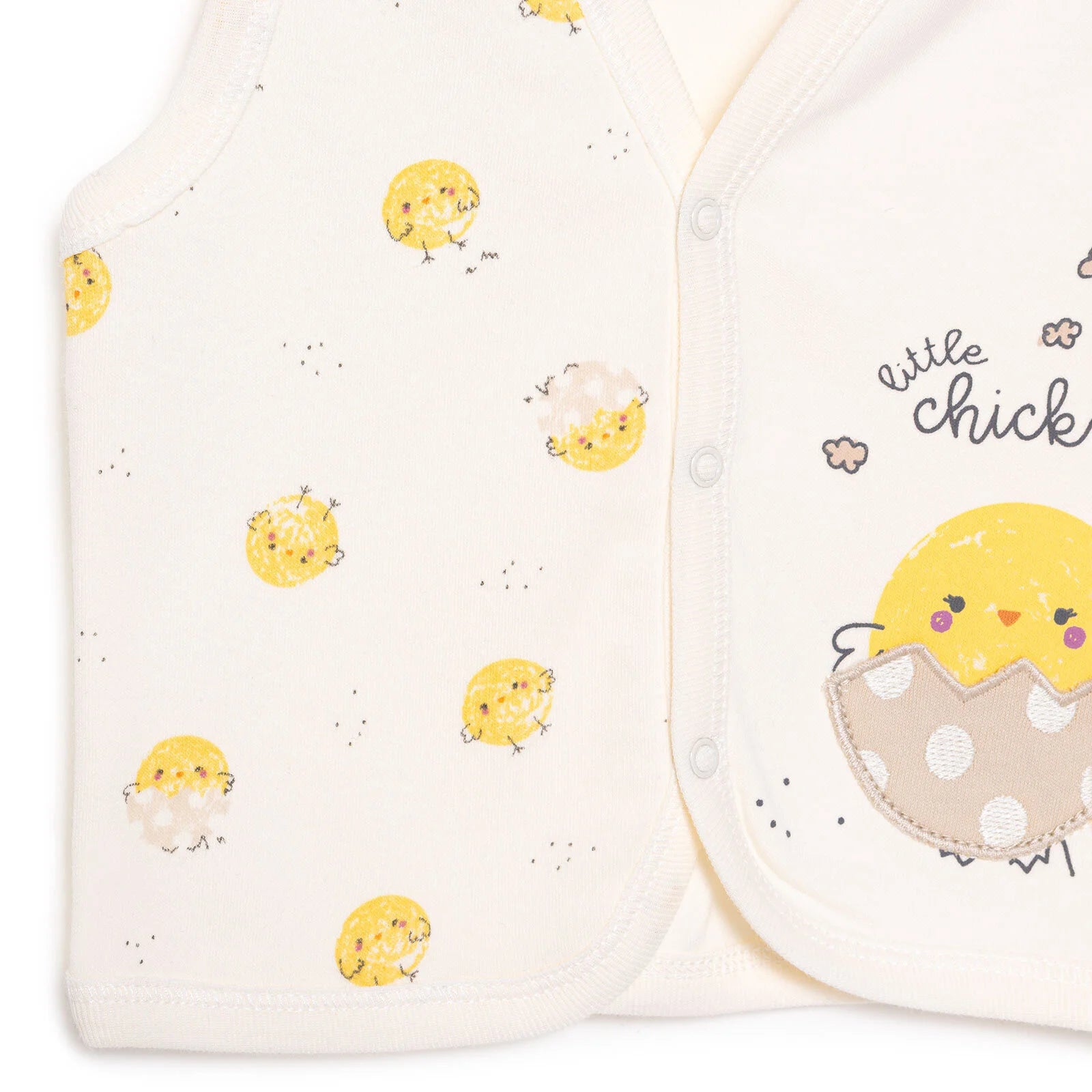 Bebetto Chıck Chıck Unisex Vest - Ecru - ebebek - Black Friday