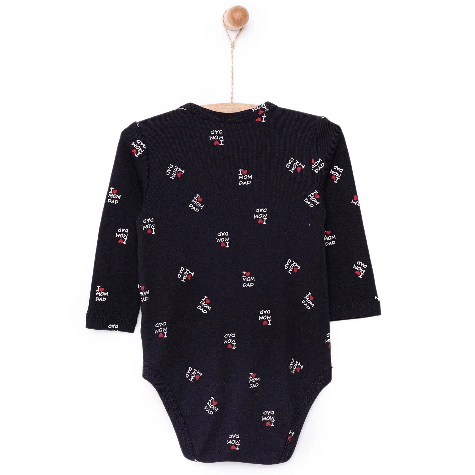 HelloBaby Unisex Long Sleeve Bodysuit - Black - ebebek - Black Friday