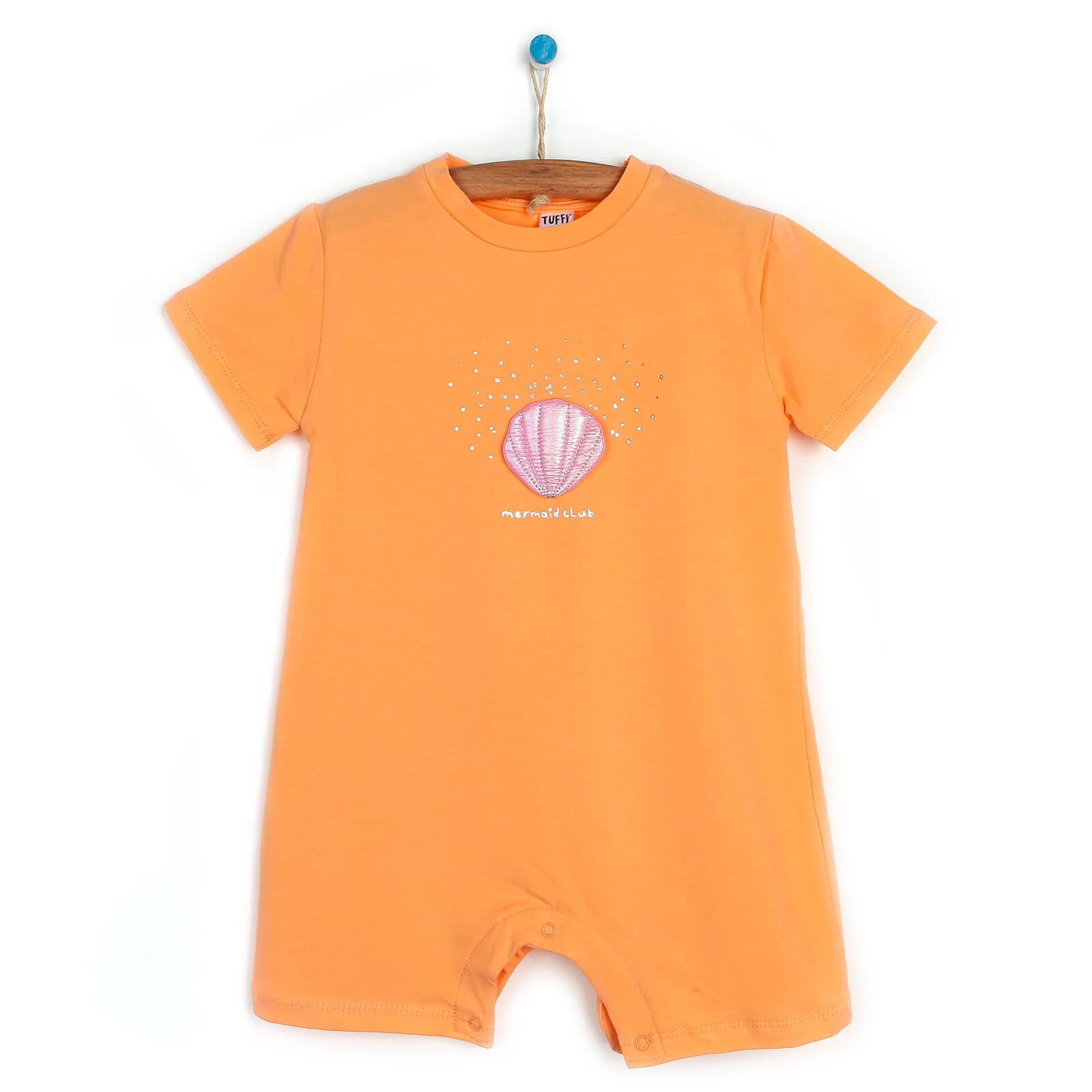 Tuffy Sea Shell Short Sleeeve Jumpsuit - Salmon - ebebek - Black Friday