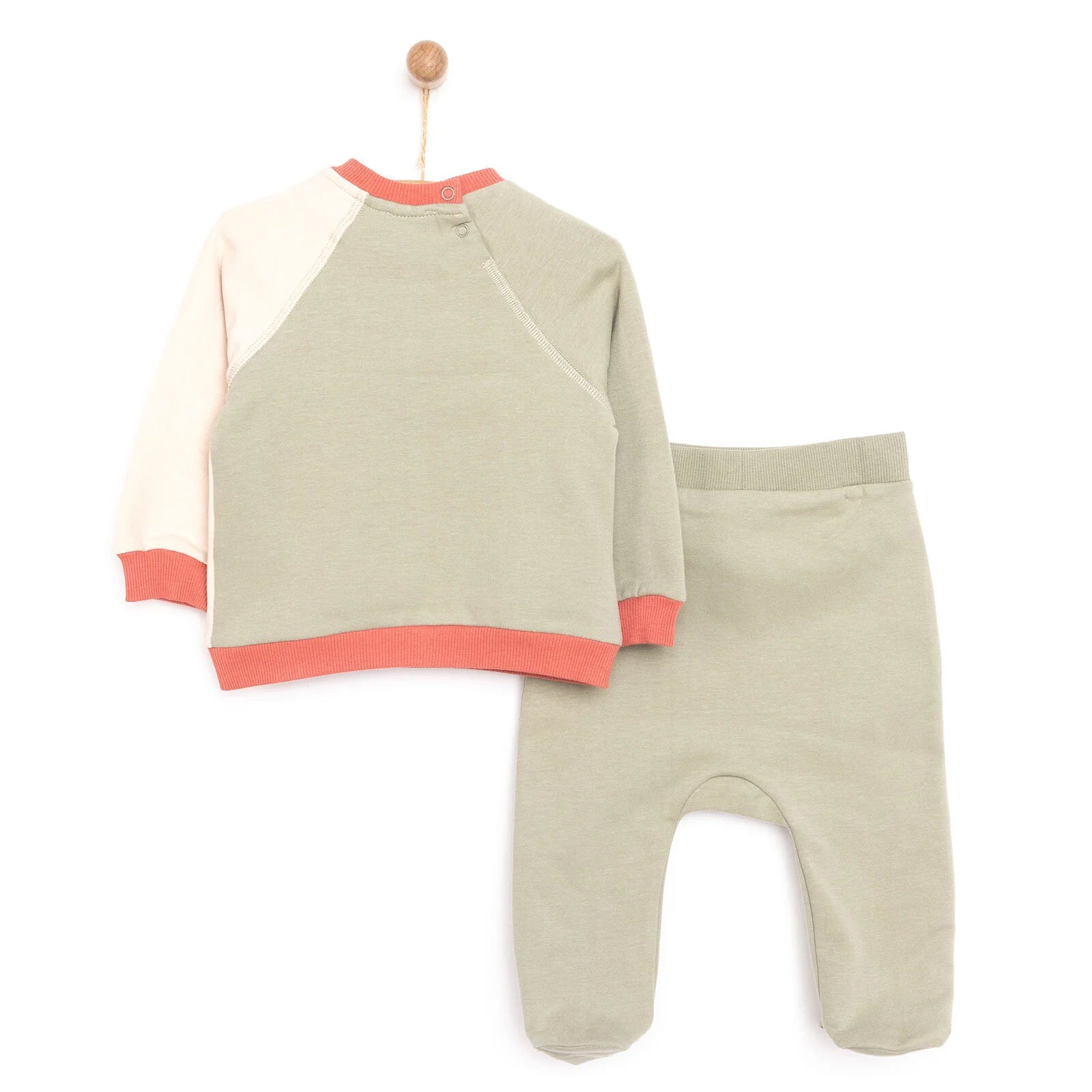 HelloBaby Newborn Colour Block Sweatshirt - Green - ebebek - Black Friday