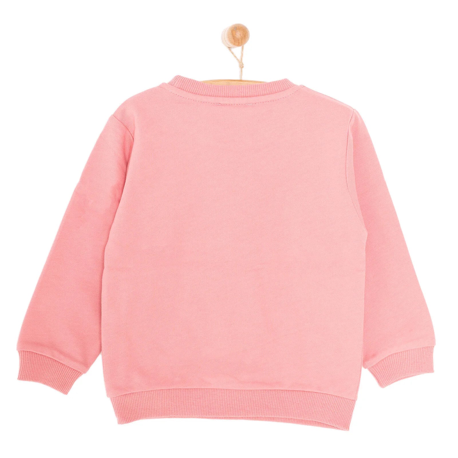 HelloBaby Basic Low Raised Teddy Bear Printed Sweatshirt - Light Rose - ebebek - Black Friday