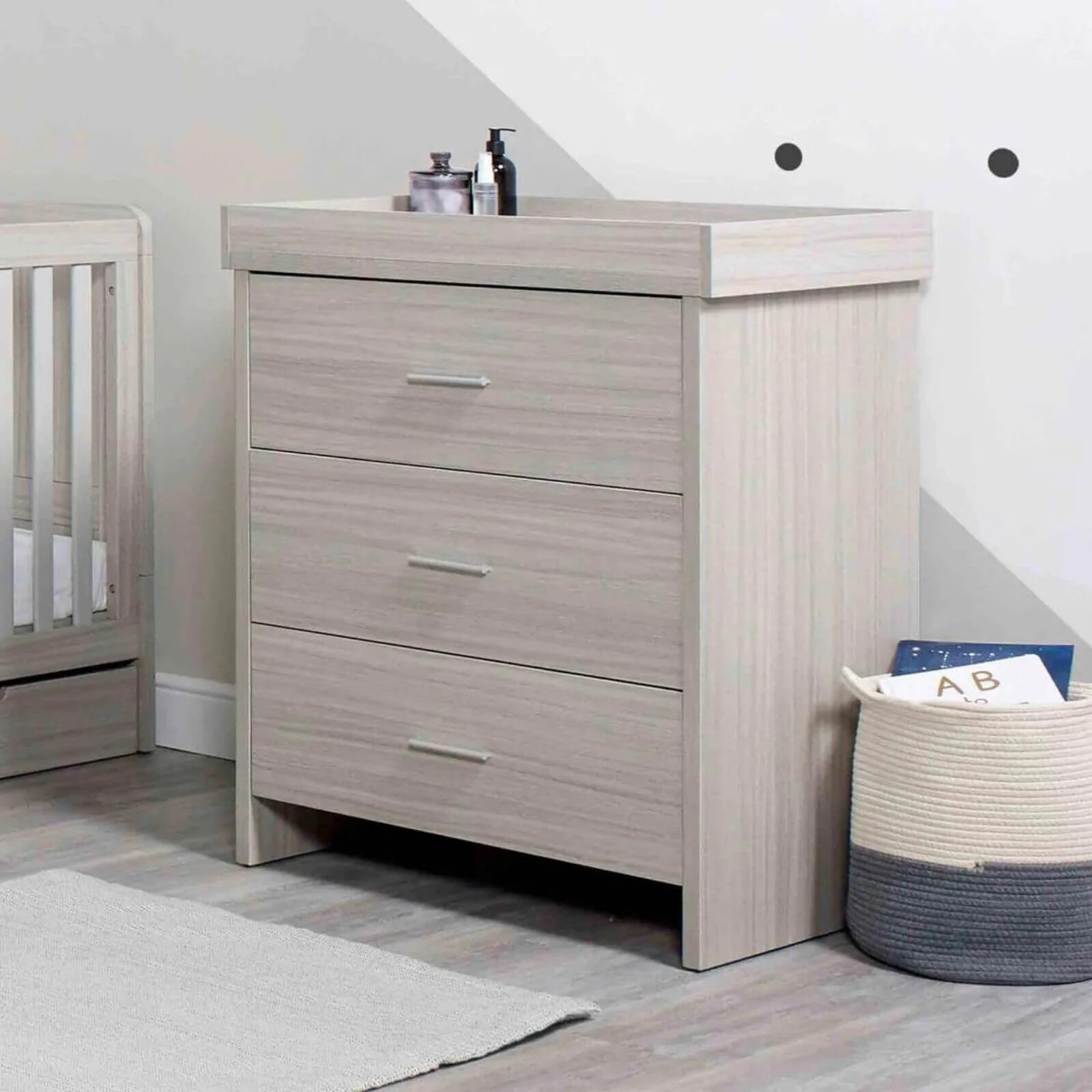 Ickle Bubba Pembrey Changing Unit & Chest - Ash Grey - ebebek - Black Friday