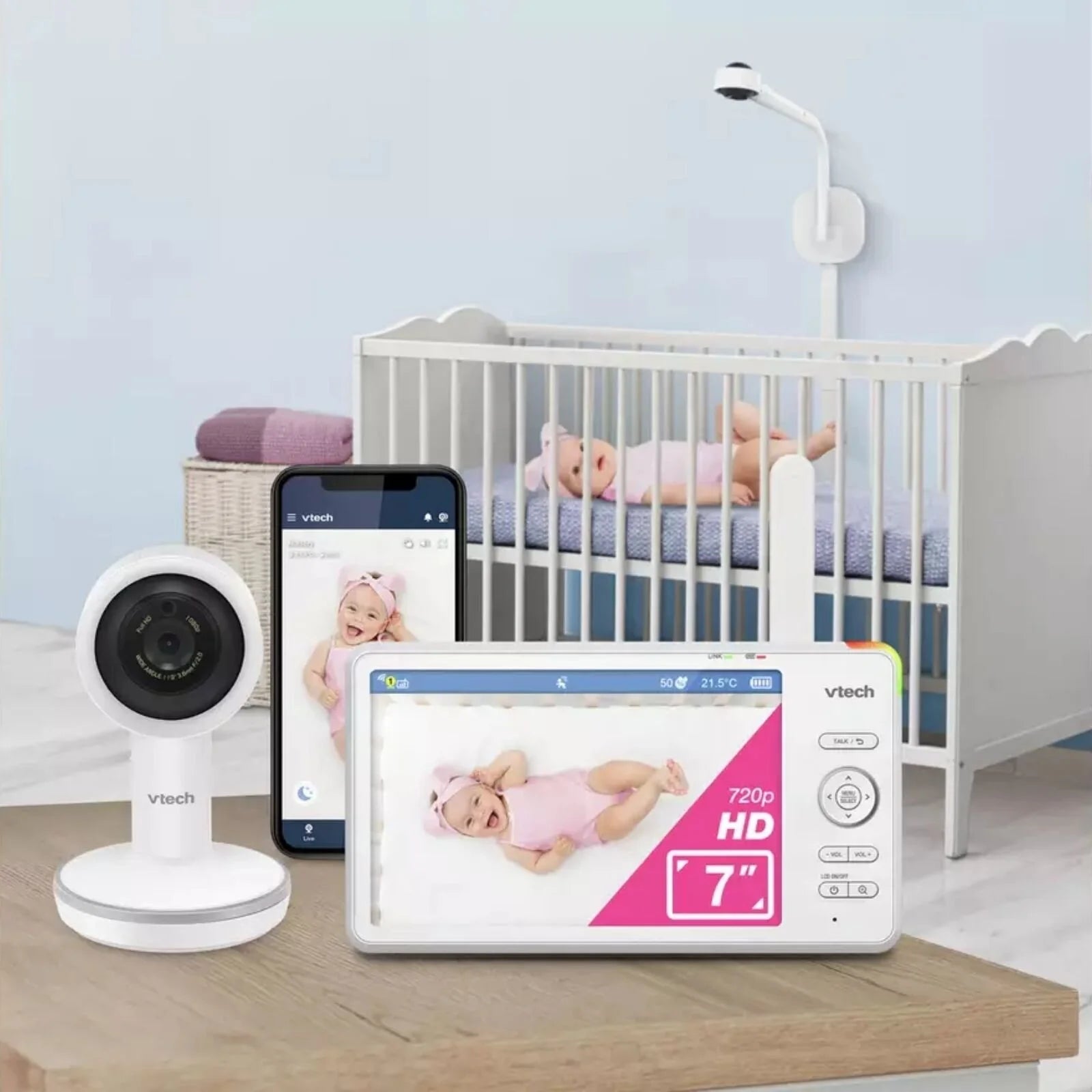 VTech RM7787 HD 7" Over - the - Cot Wi - Fi Baby Monitor - ebebek - Black Friday