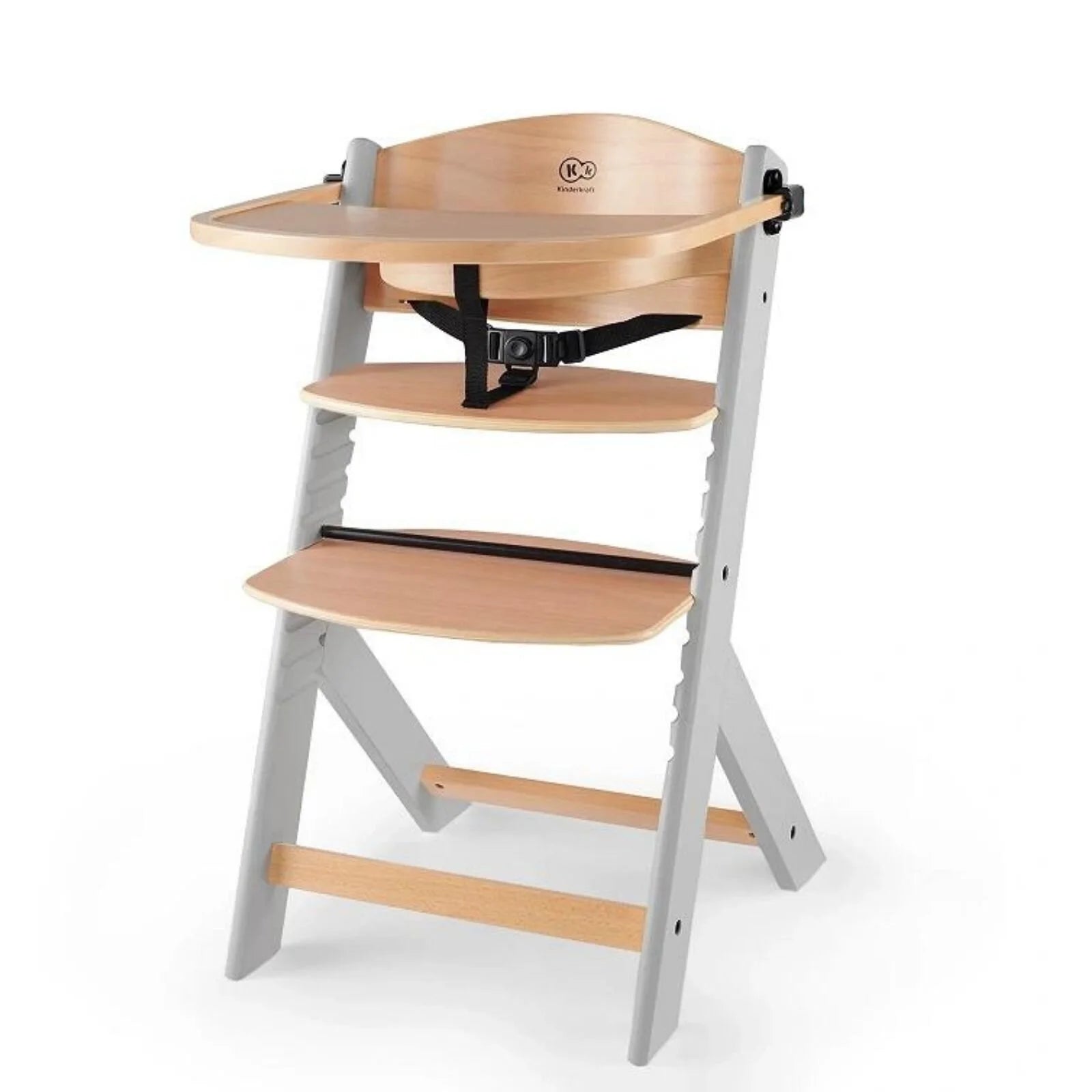Outlet - Kinderkraft Enock Wooden Highchair - Wooden Grey - ebebek - Black Friday