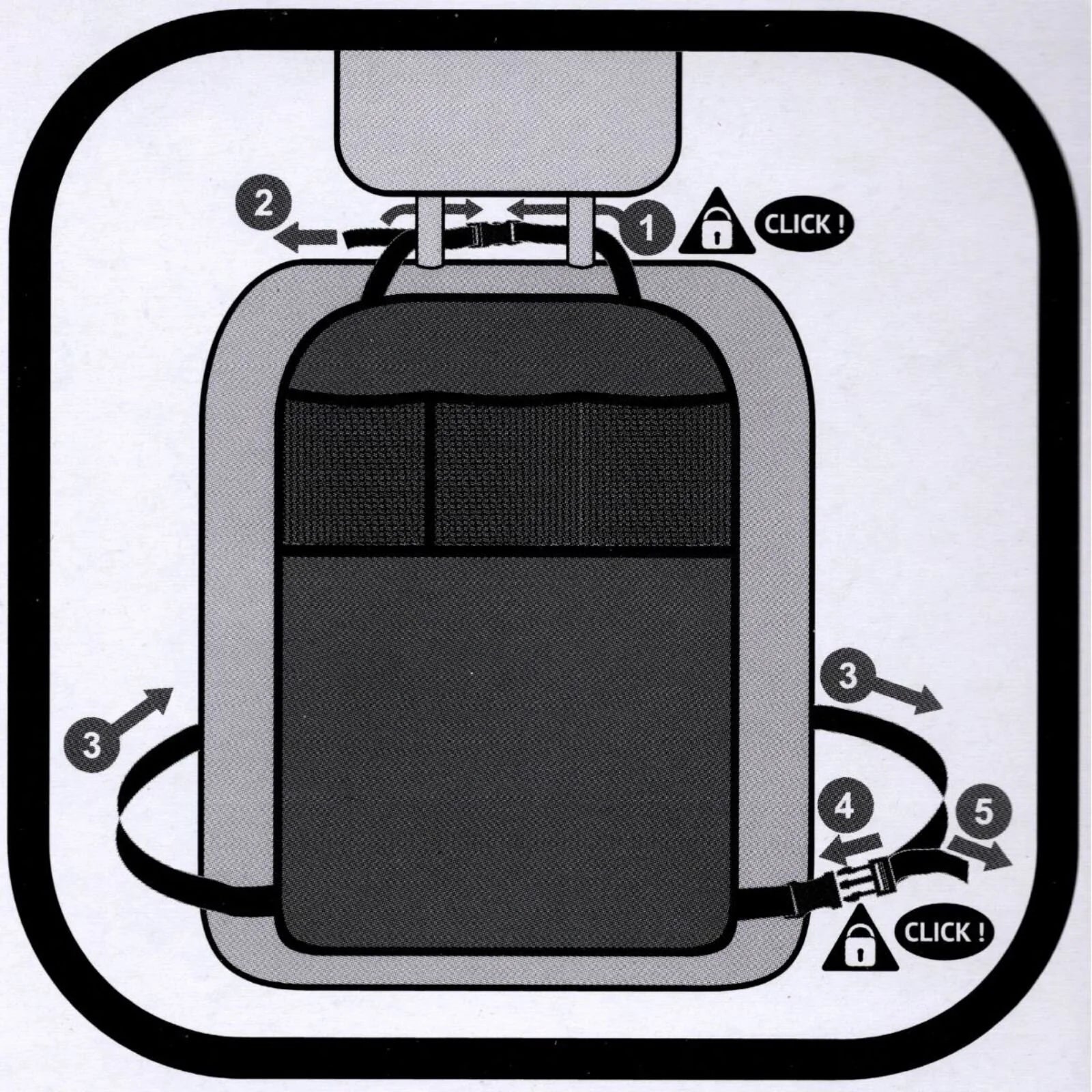 Clippasafe Organiser for Car Seat Back - ebebek - Black Friday