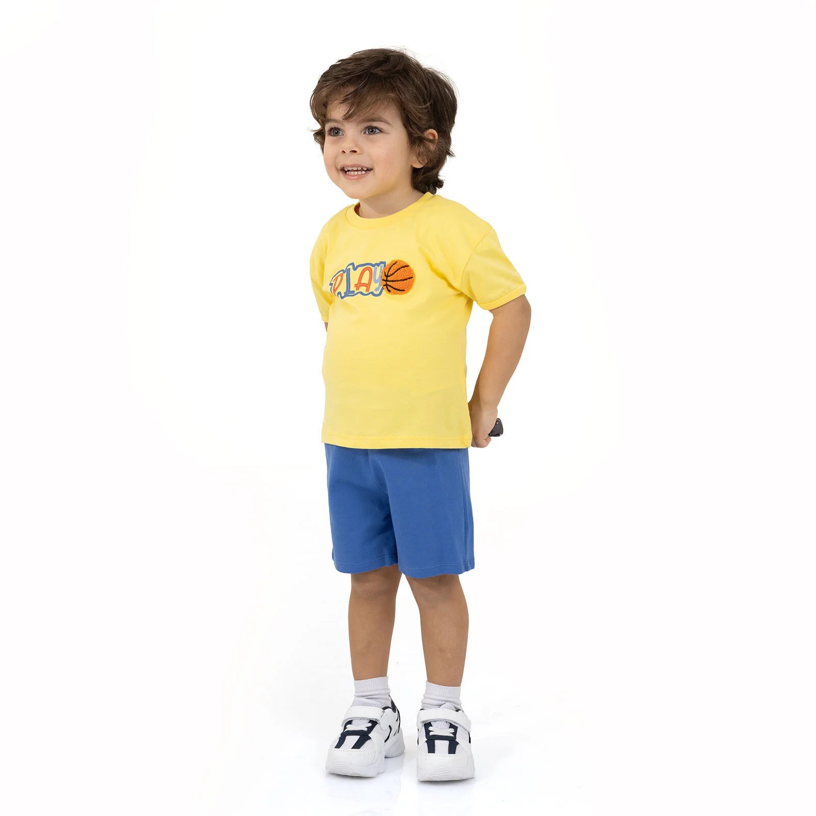HelloBaby Motto Boy T-shirt & Short - Yellow - ebebek - Black Friday