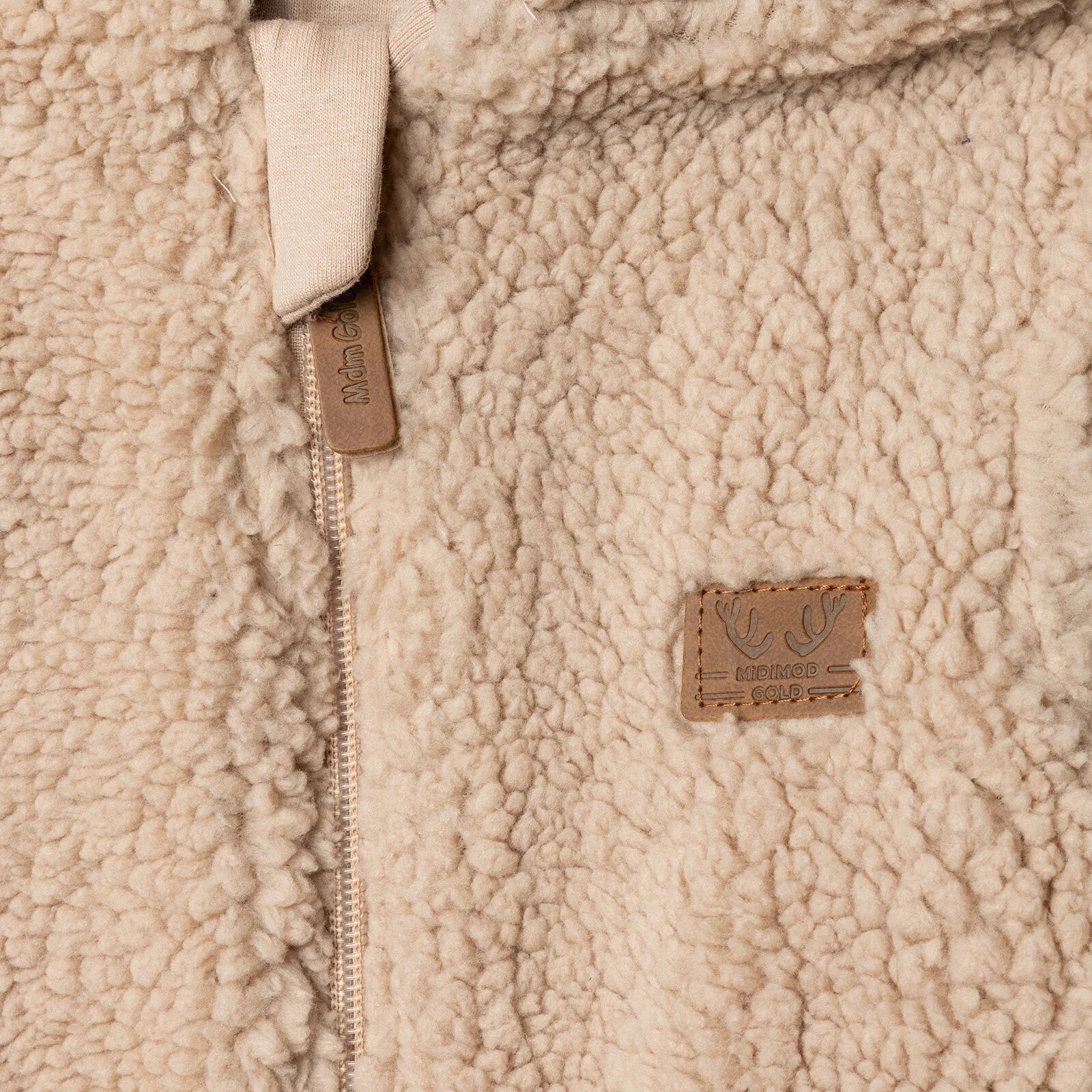 Midimod Newborn Welsoft Footed Jumpsuit - Light Brown - ebebek - Black Friday