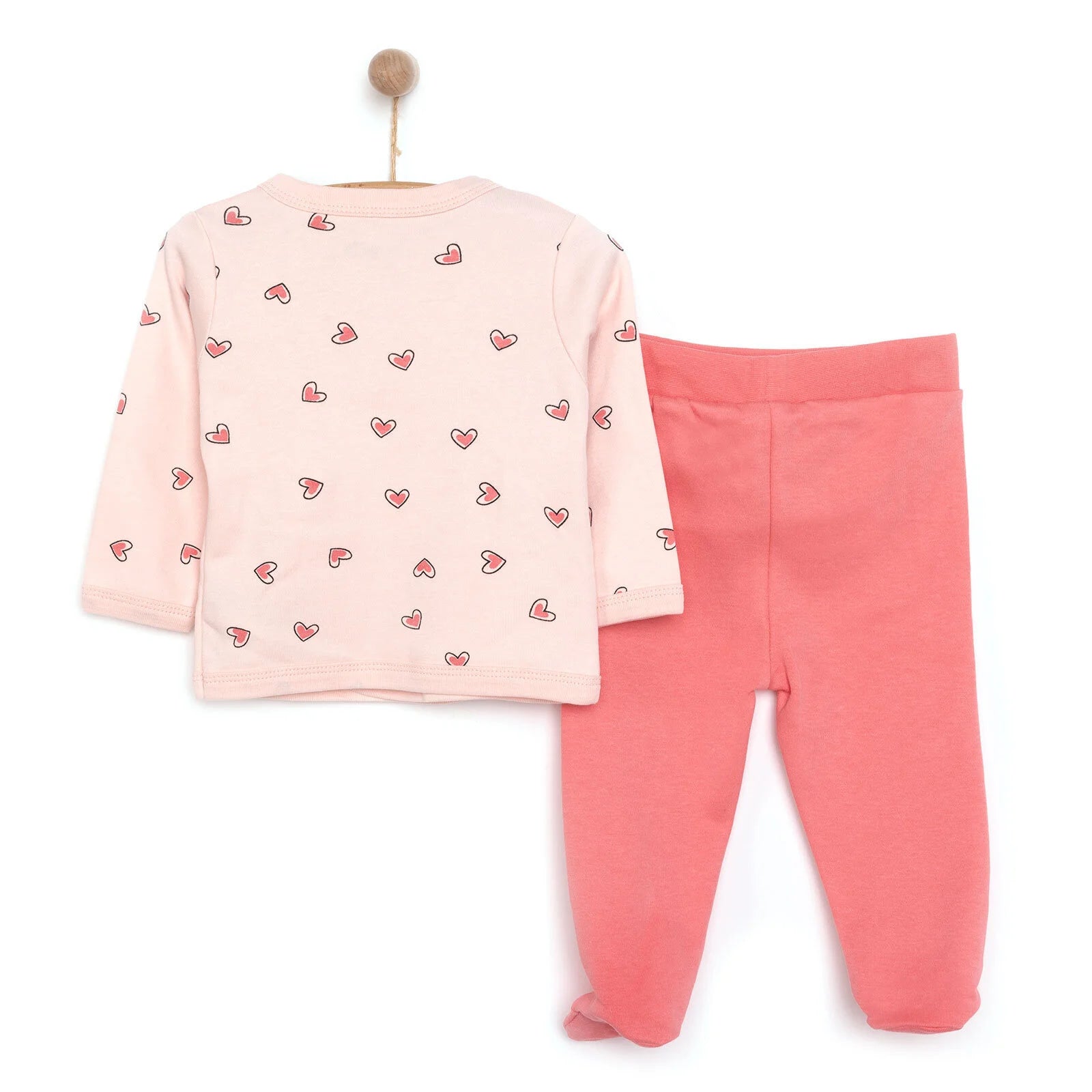 HelloBaby Girl Wrapover Top - Footed Bottom - Pink - ebebek - Black Friday