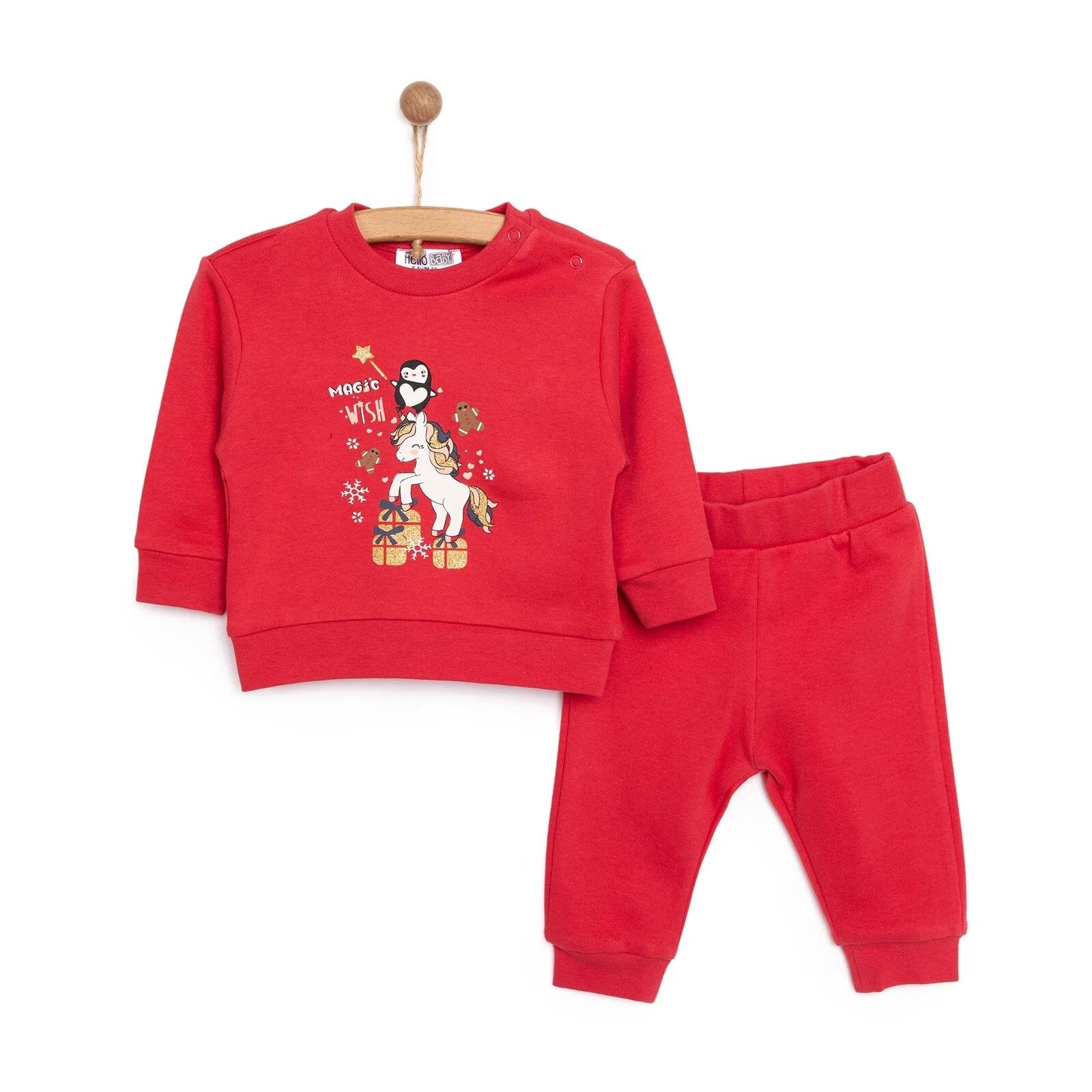 HelloBaby Baby Girl Christmas Tracksuit - Red - ebebek - Black Friday