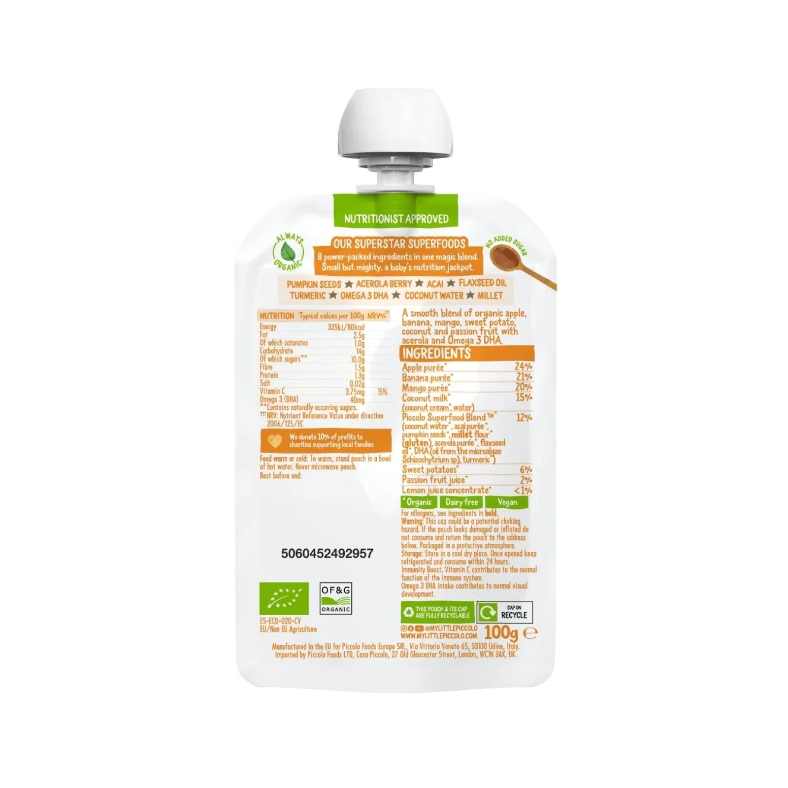 Piccolo Organic Tropical Superboost 100g - ebebek - Black Friday