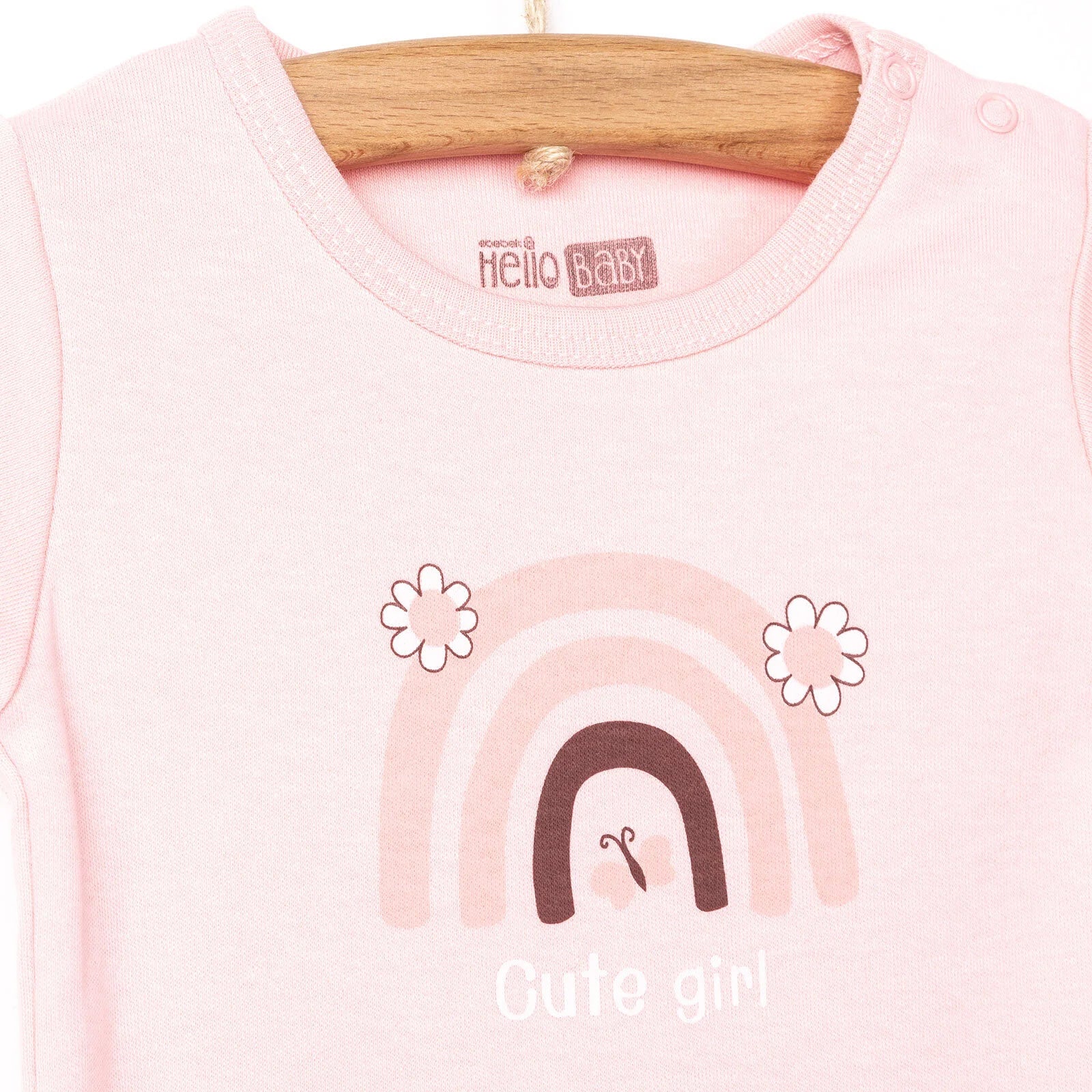 HelloBaby Girl Tshirt - Footed Bottom - Ecru - ebebek - Black Friday