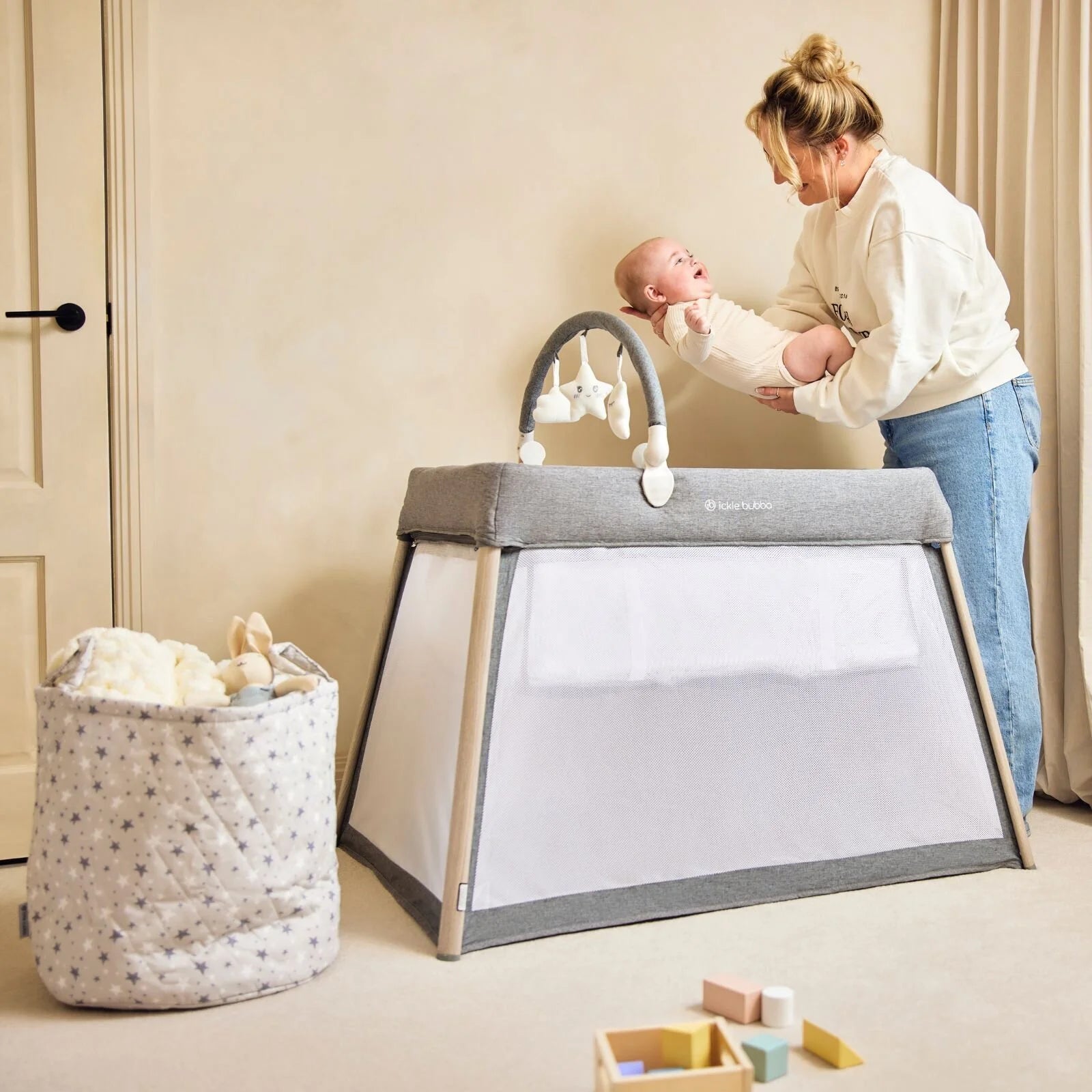 Ickle Bubba Scout 3 - in - 1 Travel Crib Cot & Playpen - Ash Grey - ebebek - Black Friday