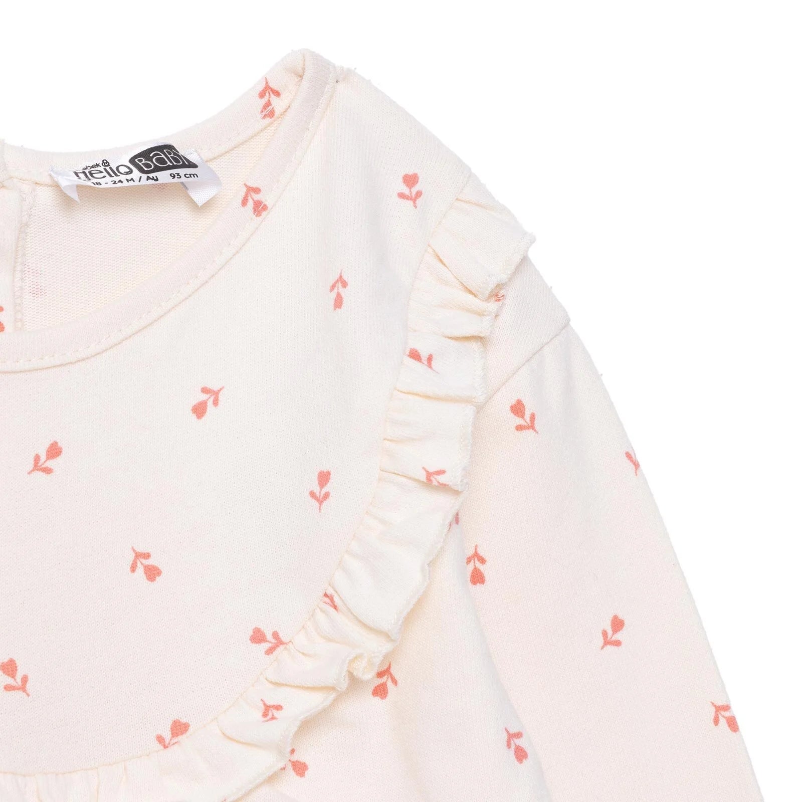 HelloBaby Winter Cherry Dress - Ecru Printed - ebebek - Black Friday