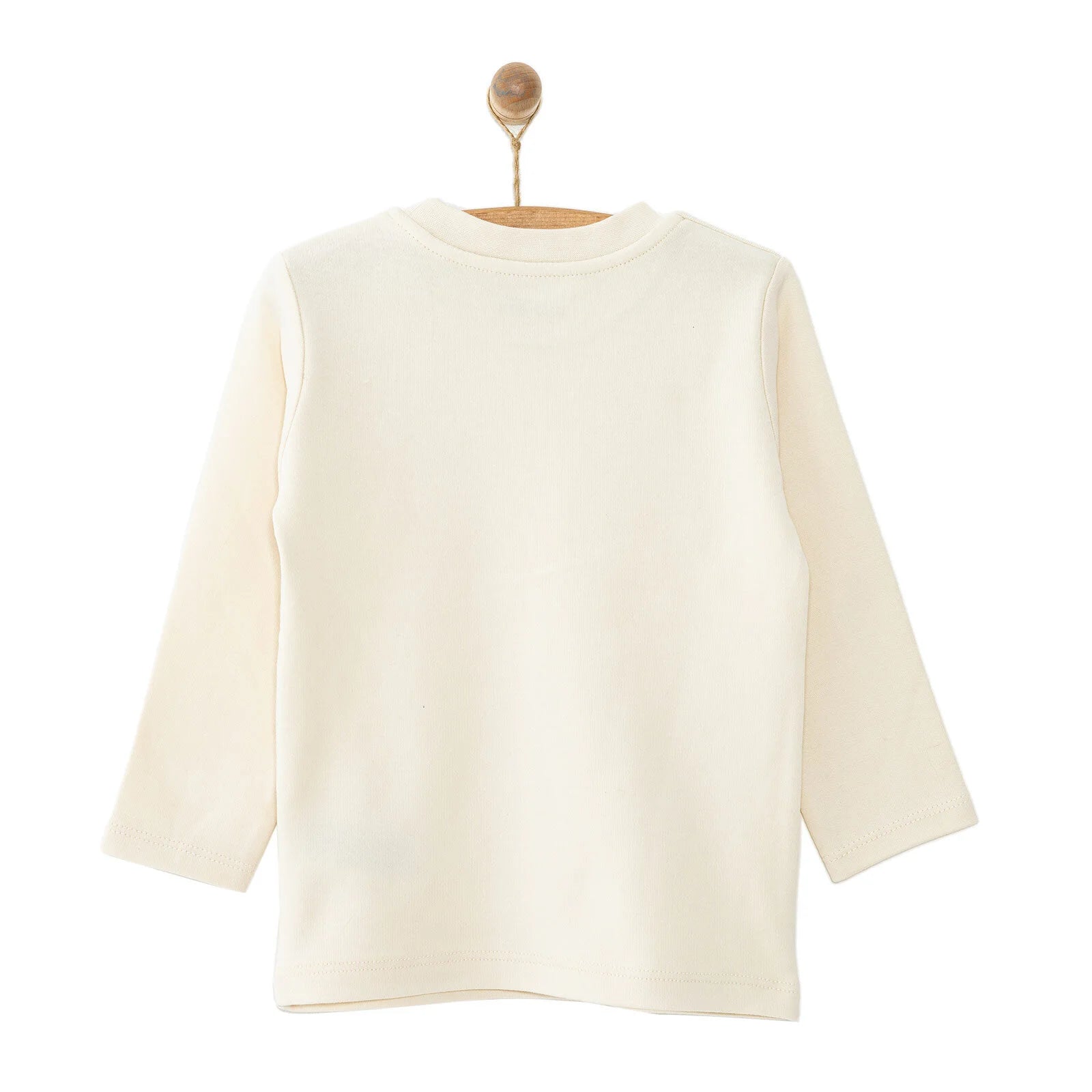 HelloBaby Basic Unisex Long Sleeve T-shirt - White - Ecru - ebebek - Black Friday