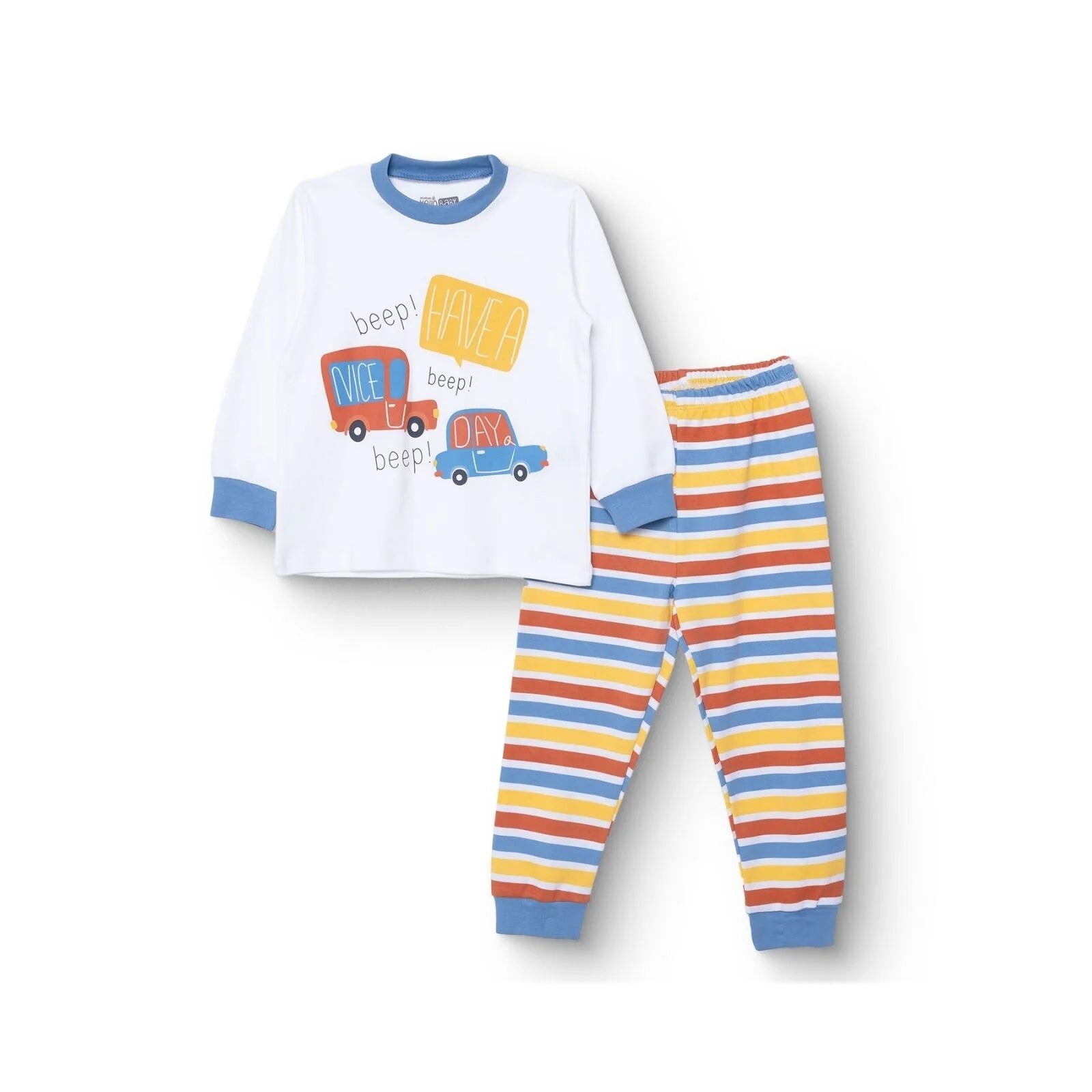 HelloBaby Christmas Baby Boy Long Sleeve Pyjamas Set - Ecru - ebebek - Black Friday