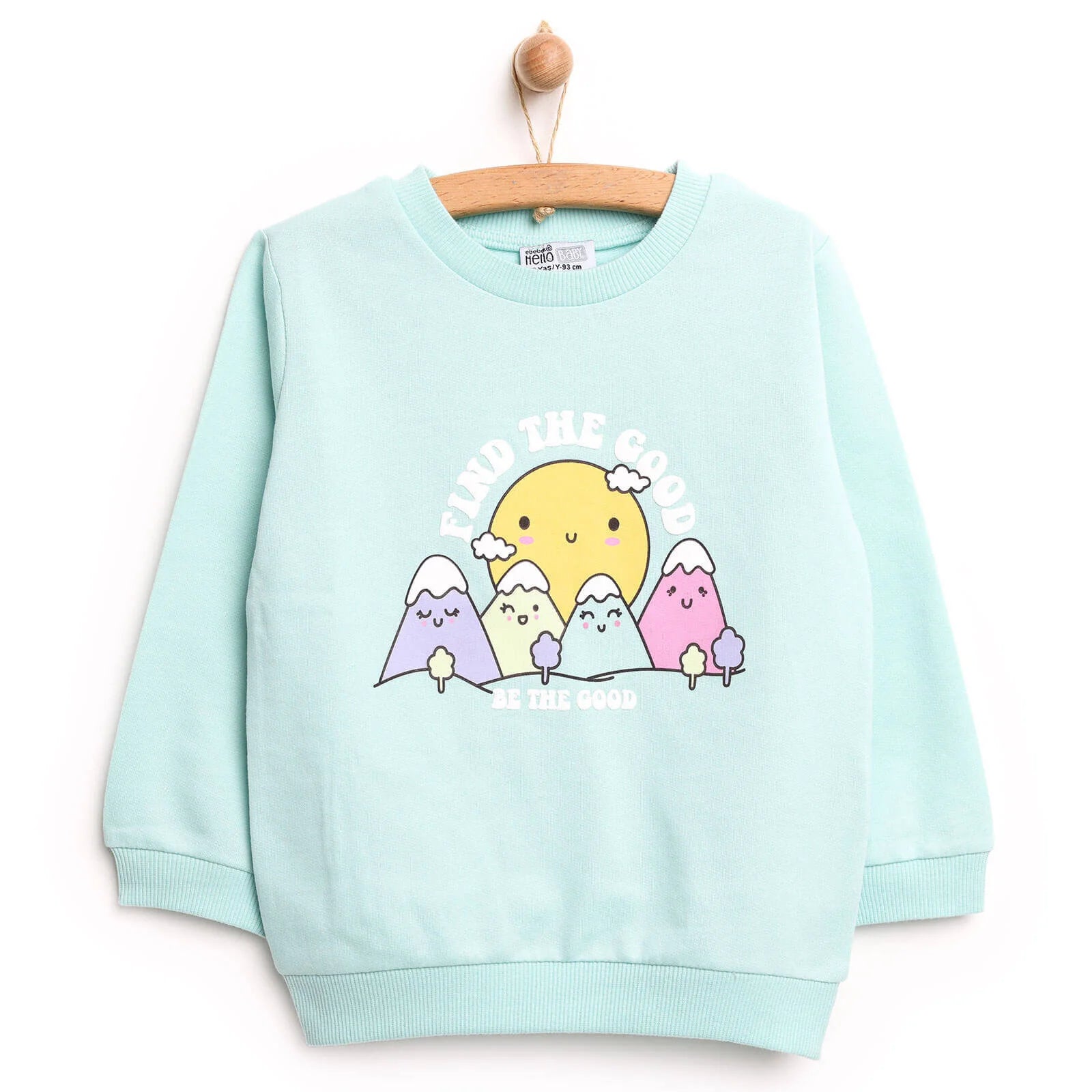 HelloBaby Baby Girl Basic Mint Sweatshirt - Multicolour - ebebek - Black Friday